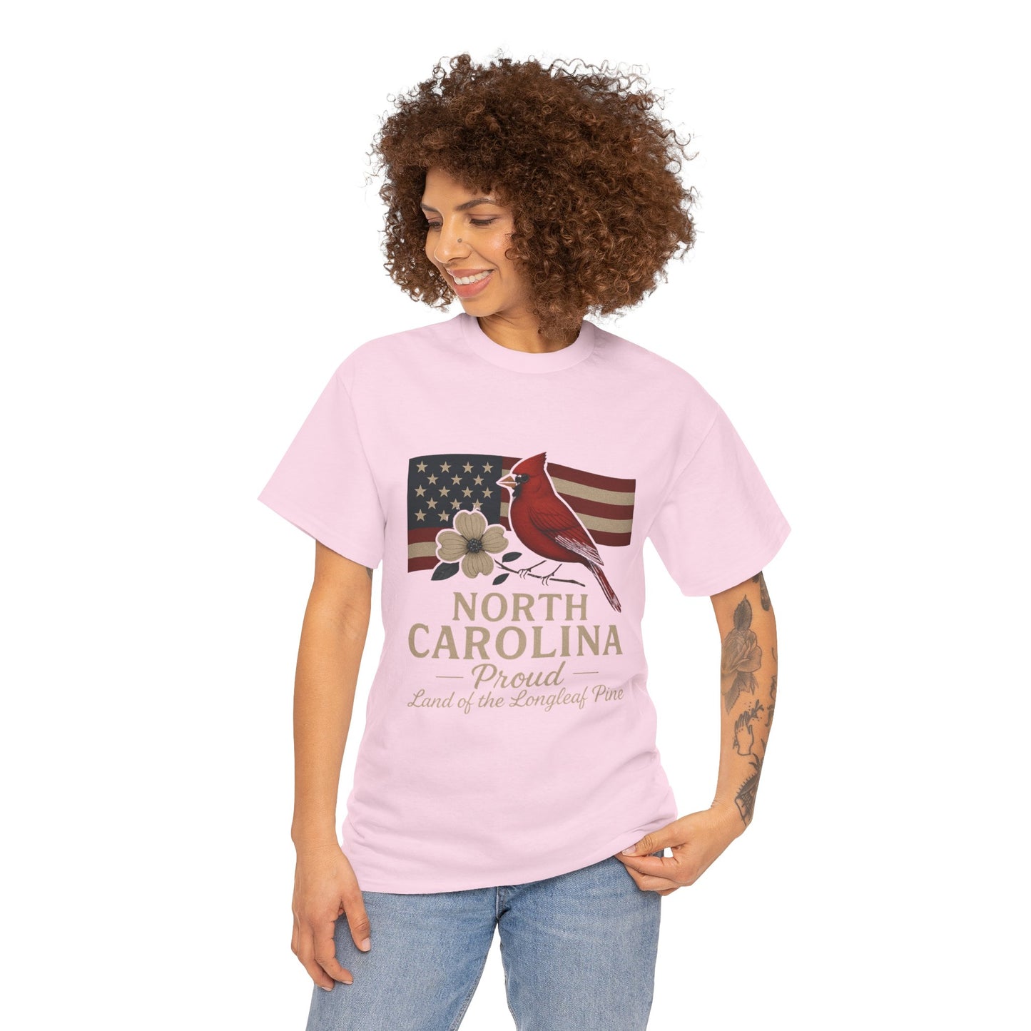 NC Pride: Cardinal, Dogwood & State Flag Tee