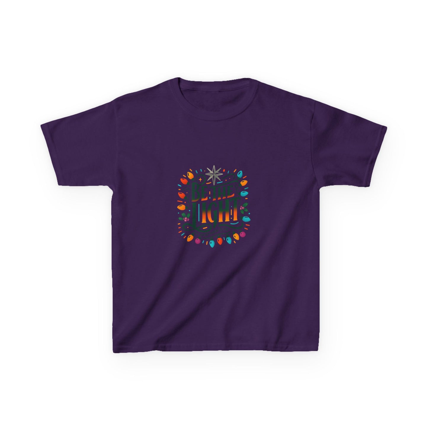 Be the Light Christmas Dinosaur Kids Tee