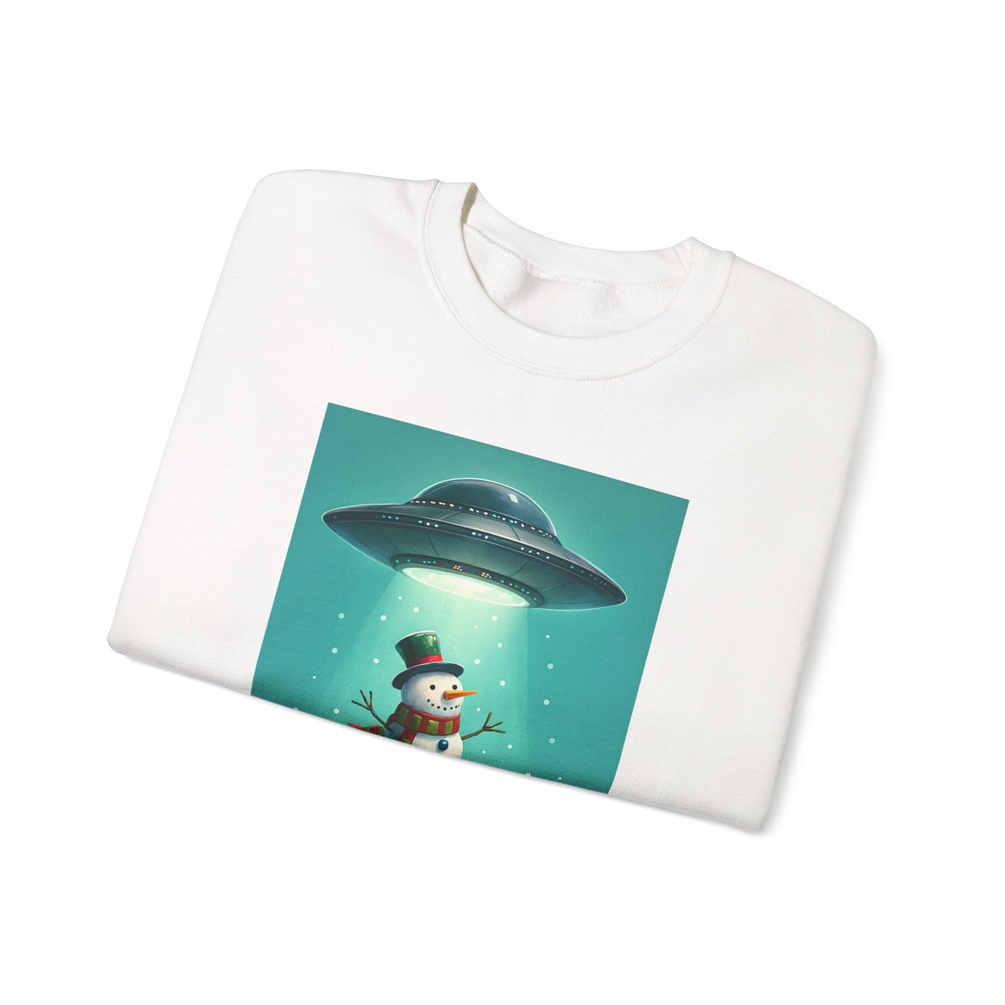 Alien Abduction Snowman Christmas 2025 Sweatshirt