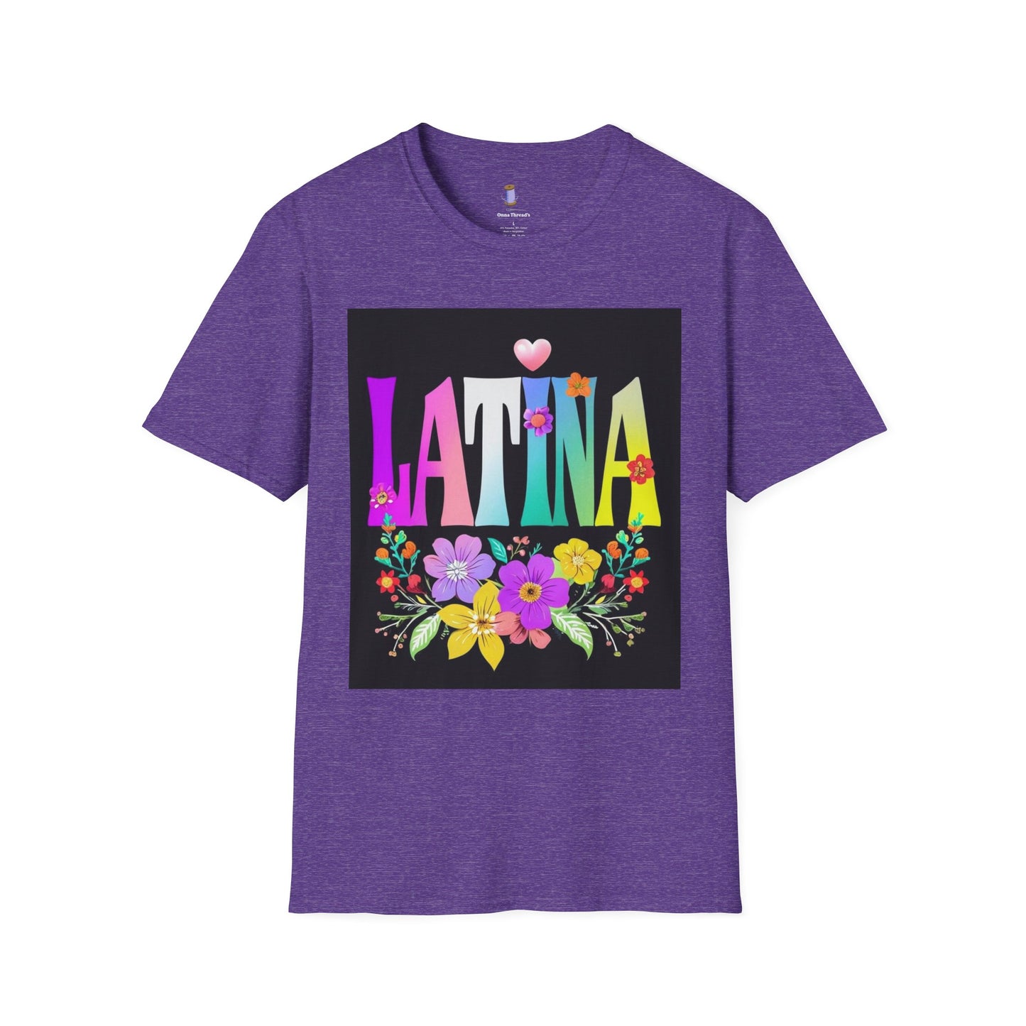 Colorful Latina Floral T-Shirt, Unisex Tee, Pride Shirt, Floral Graphic Tee, Gift for Her, Summer Style, Celebration Shirt