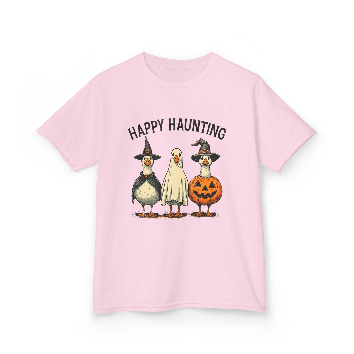 Happy Haunting Goose Halloween Kids Tee