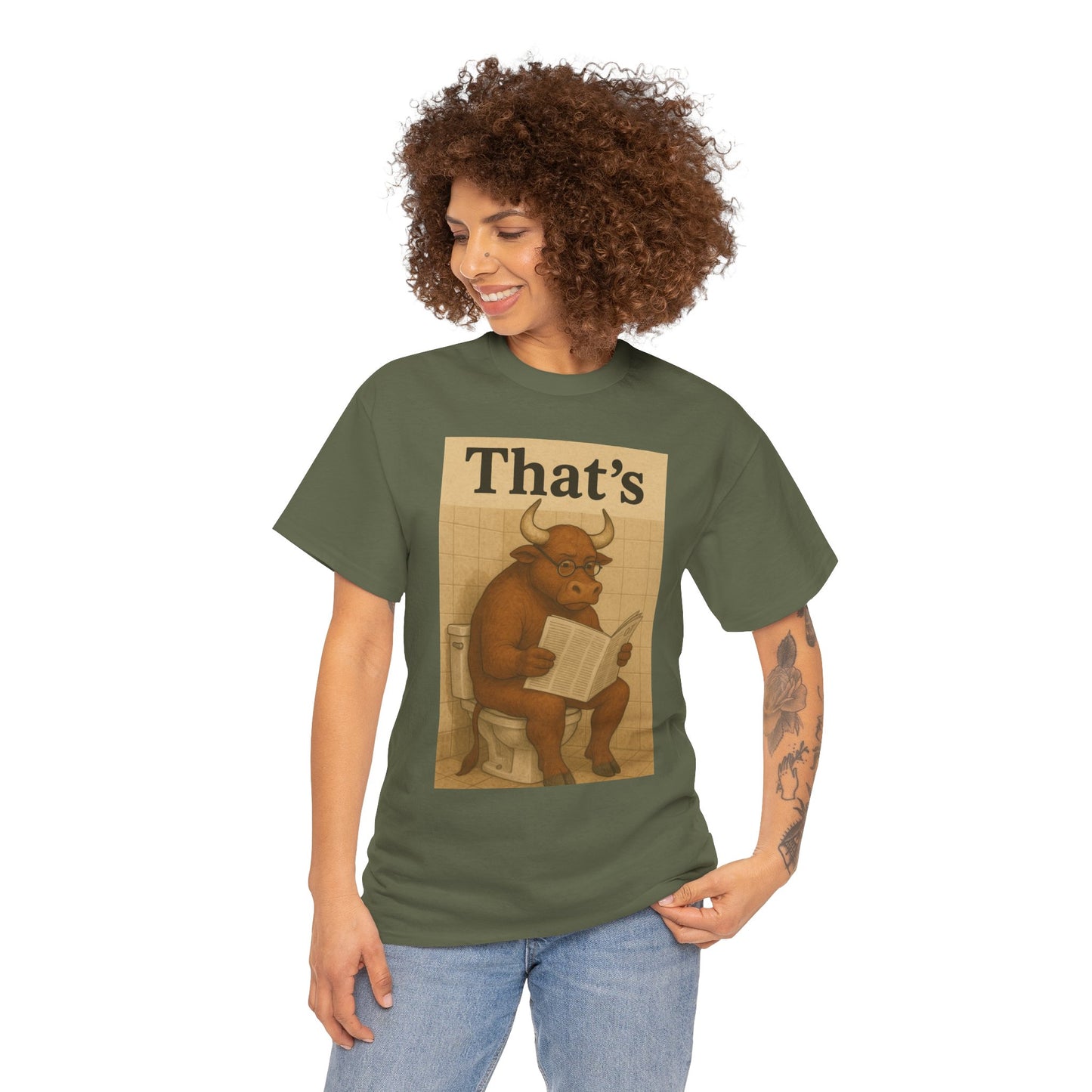 Bull on Toilet Unisex Tee