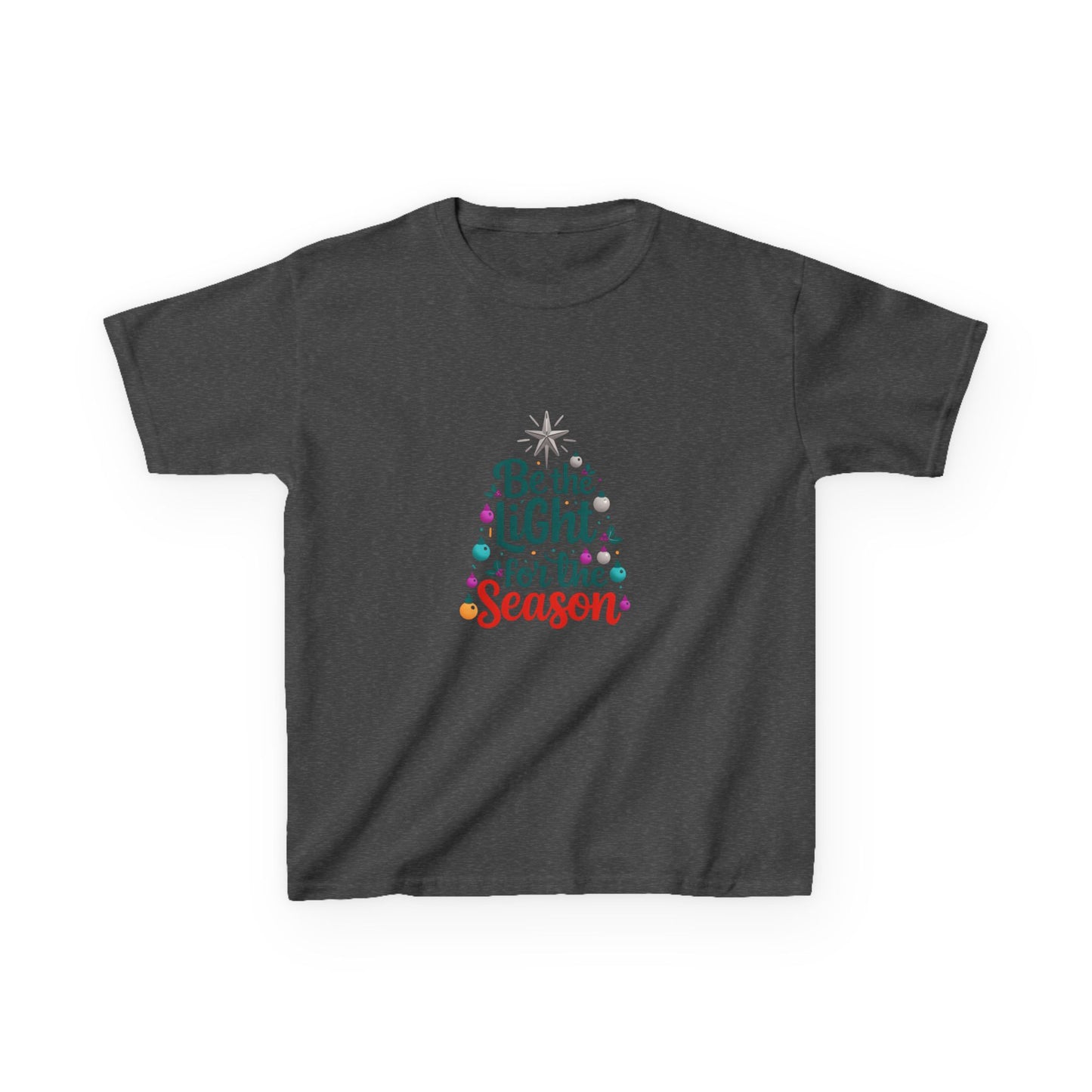 Be the LIGHT Christmas Tree Dino Kids Tee