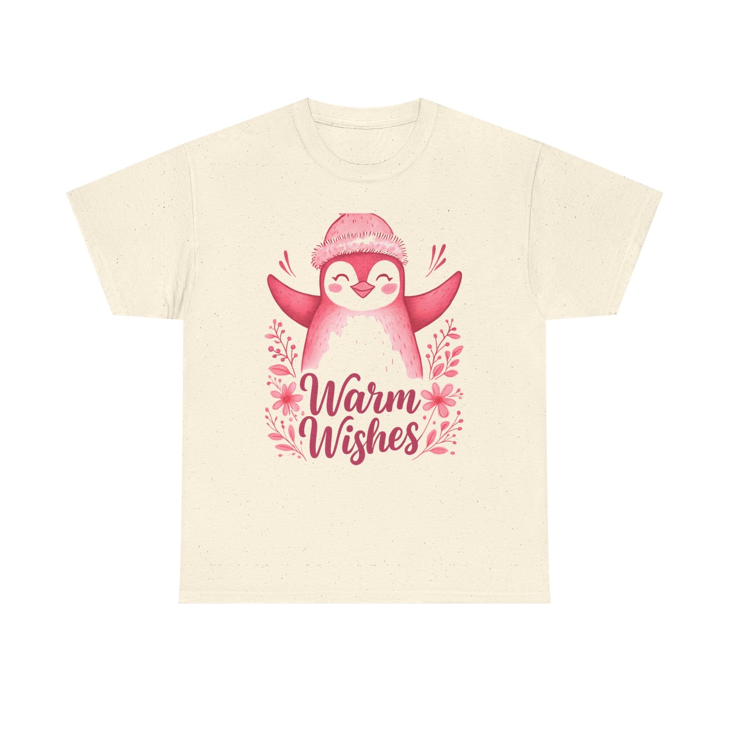 Warm Wishes Pink Penguin Tee - Holiday Tee