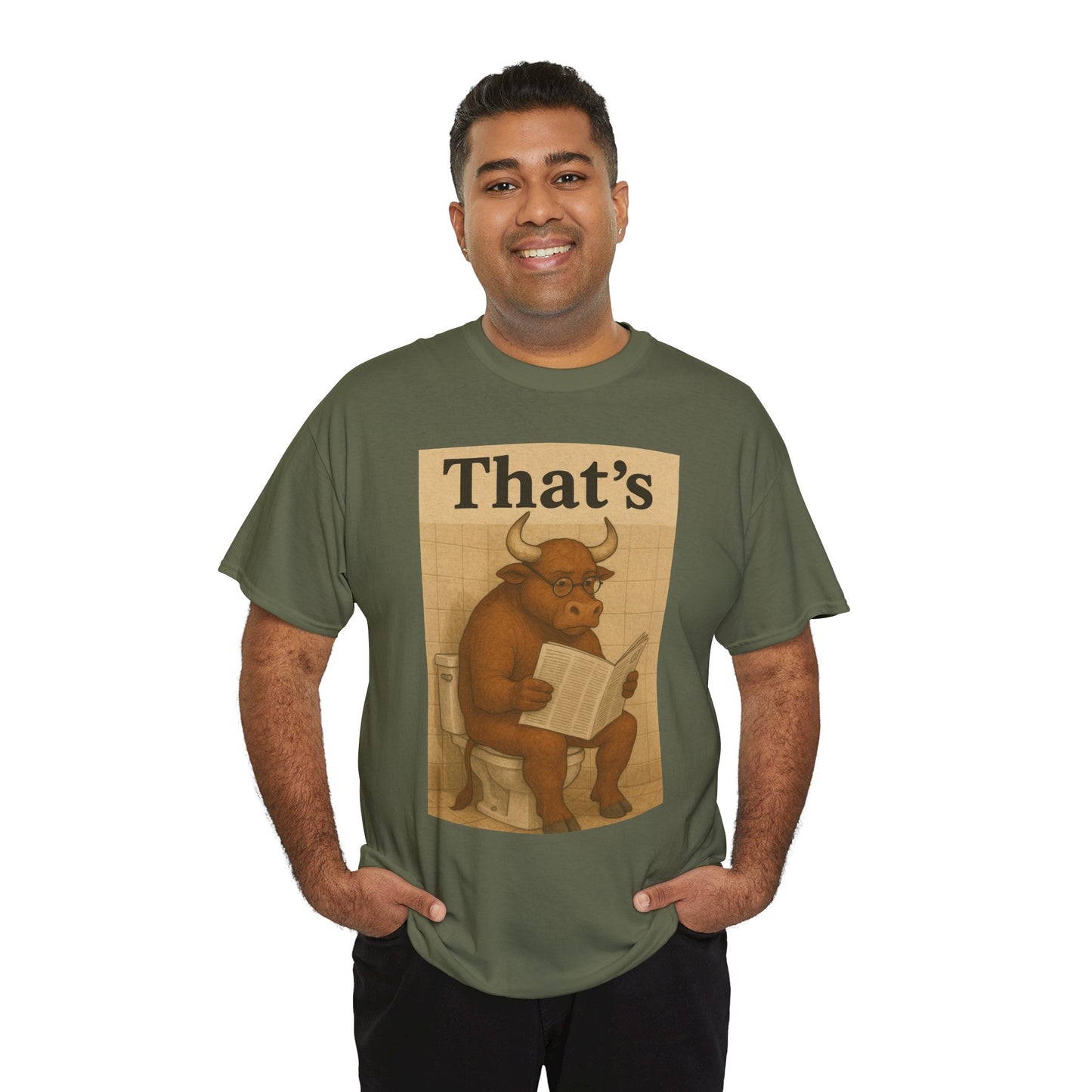 Bull on Toilet Unisex Tee