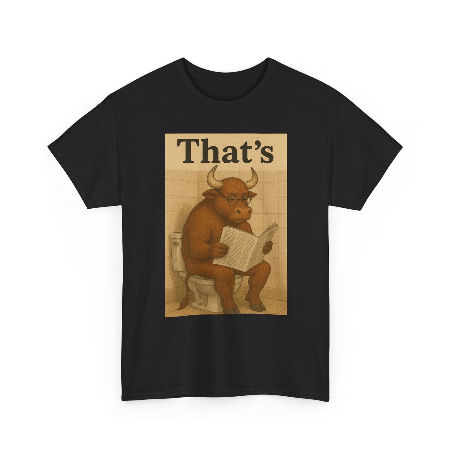 Bull on Toilet Unisex Tee