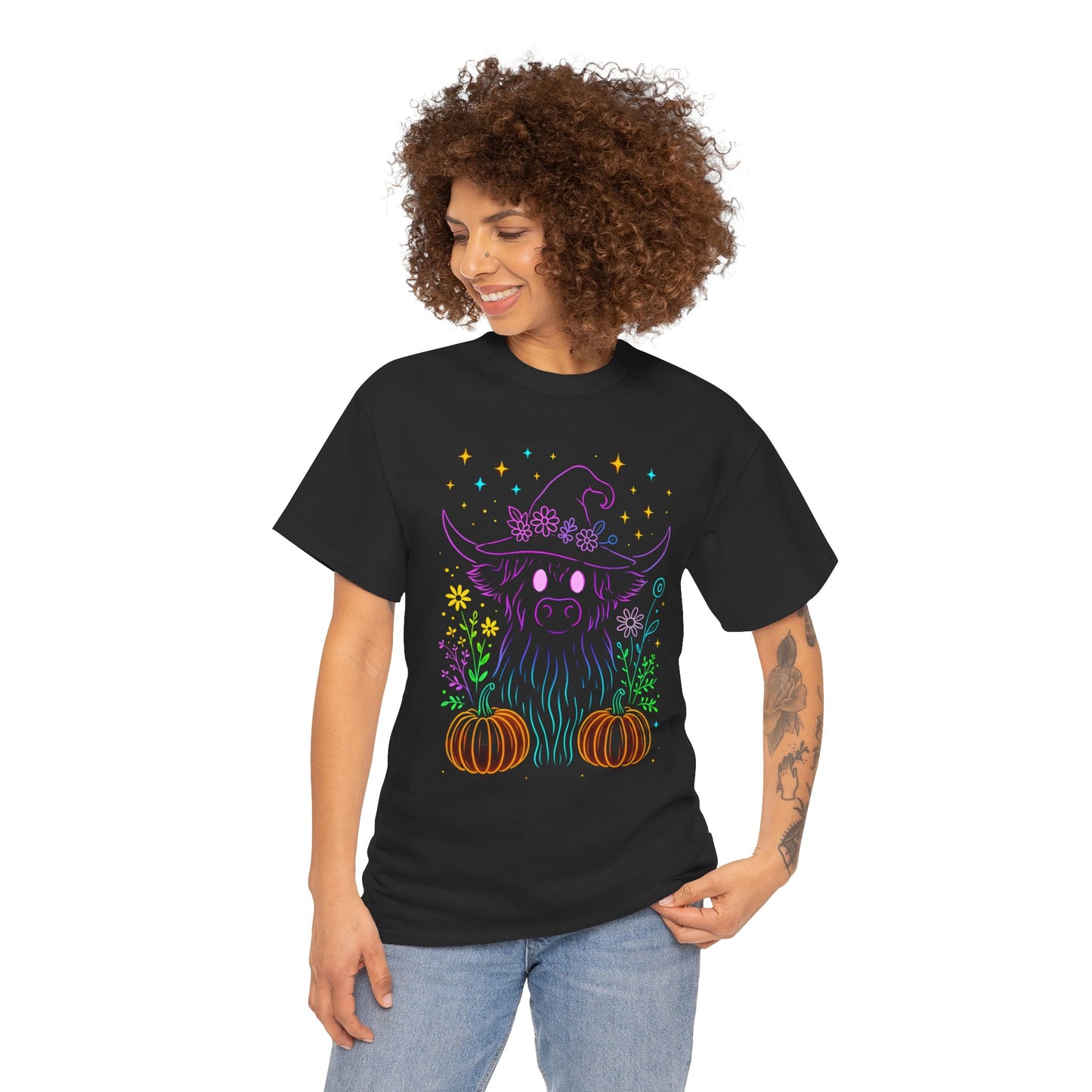 Highland Cow Witch Hat Tee
