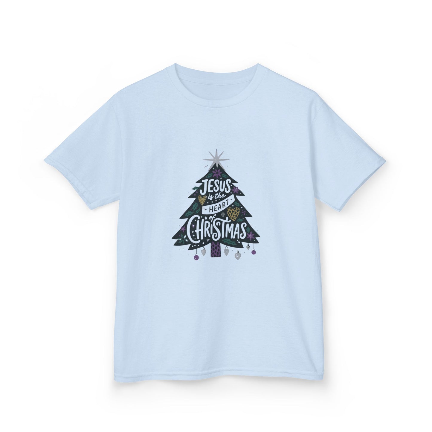 Jesus is the Heart of Christmas Tee - Dinosaur Kids Shirt