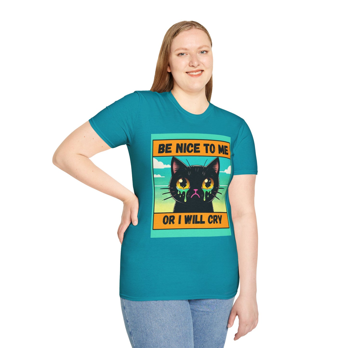 Playful Cat Graphic Tee, Unisex T-Shirt, Gift for Cat Lovers, Cute Animal Apparel, Funny Pet Quote Shirt