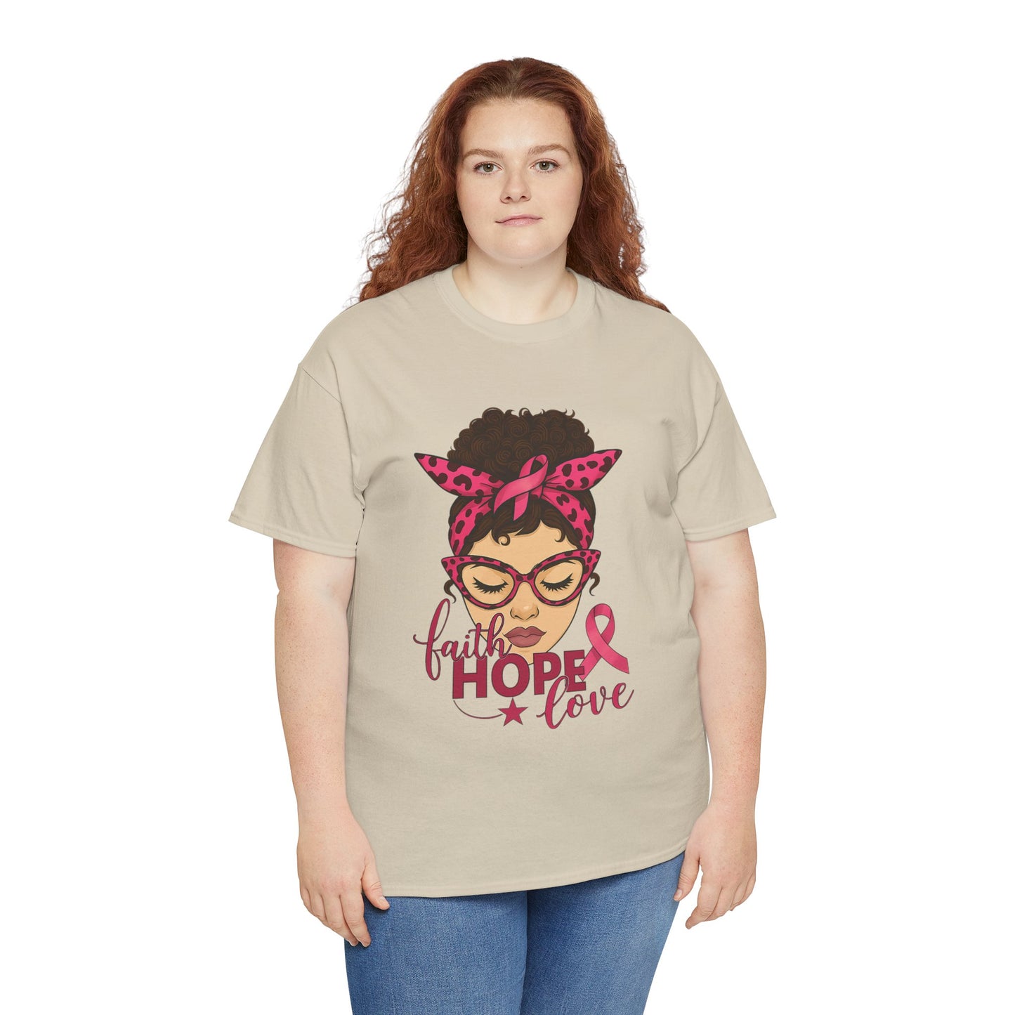 Hope, Faith, Love: Breast Cancer Awareness Tee