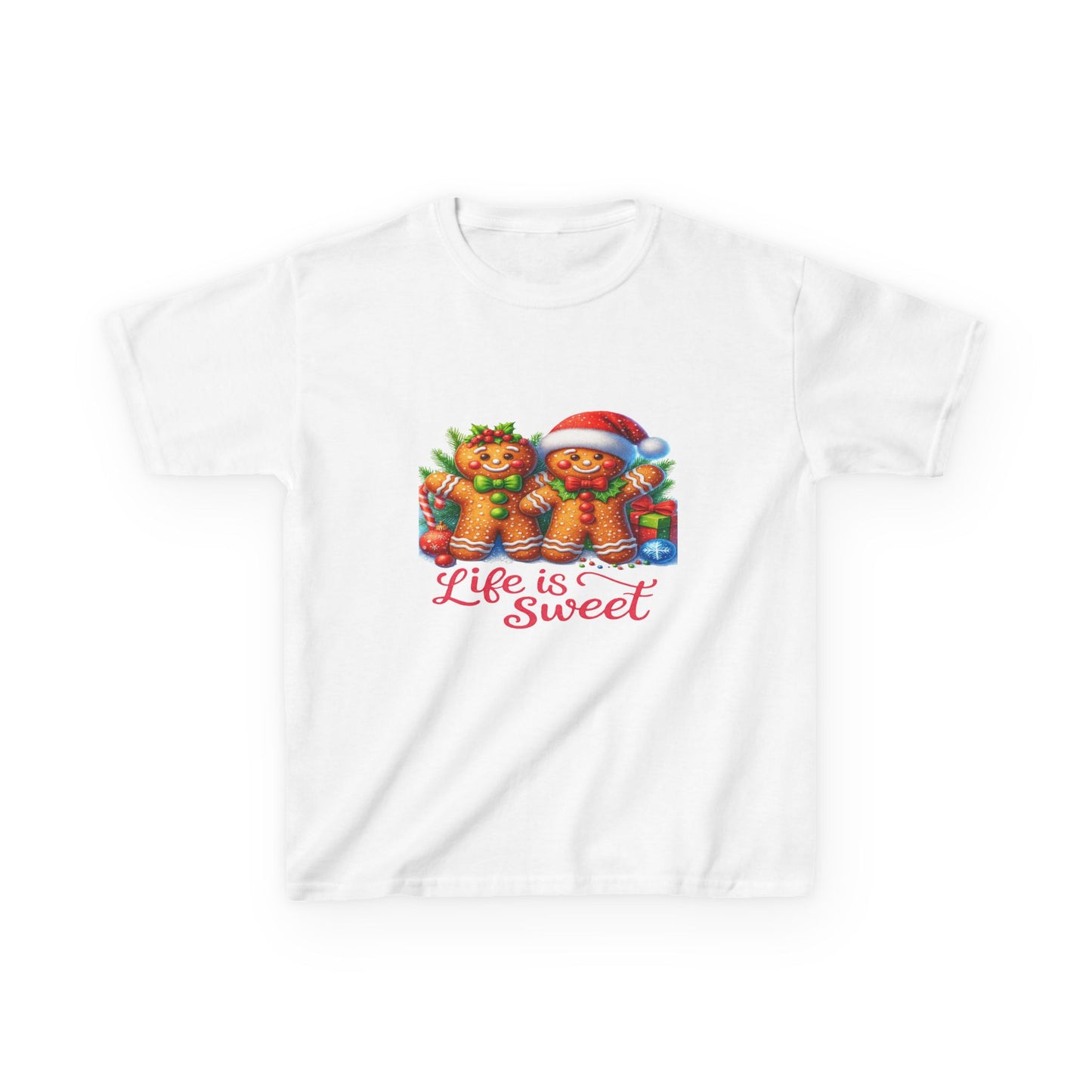Gingerbread Dino Christmas Tee - Life is Sweet!