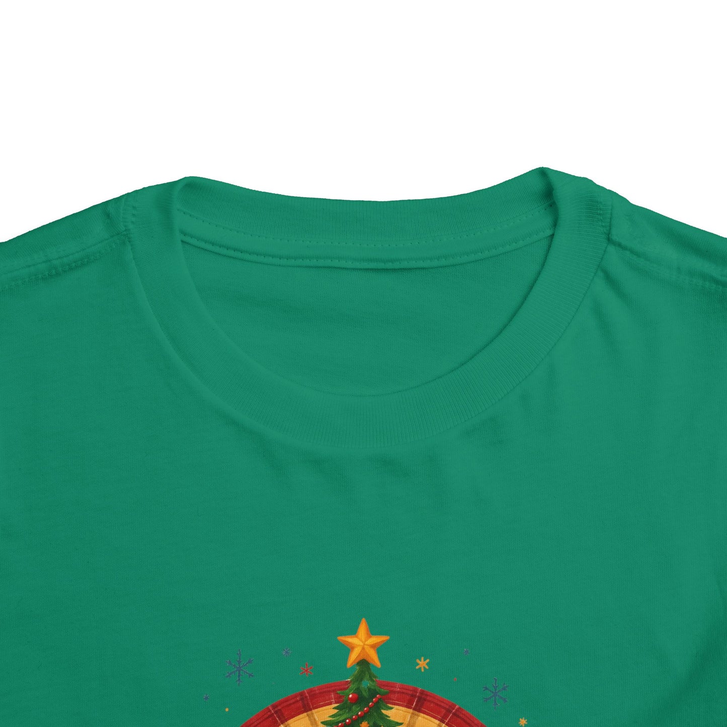 Merry Christmas Plaid Rainbow Tree Toddler Tee