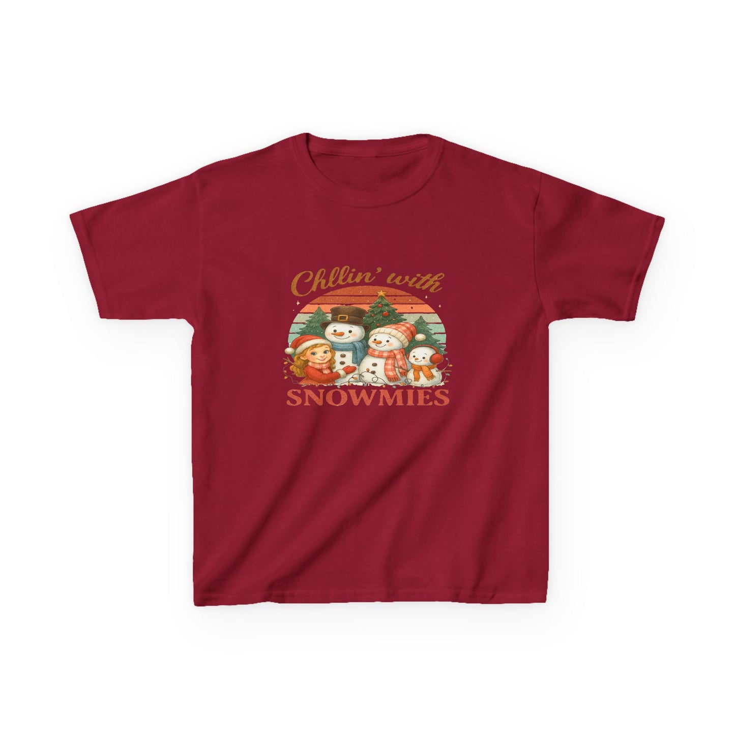 Chillin' with Snowmies Kids Christmas Tee