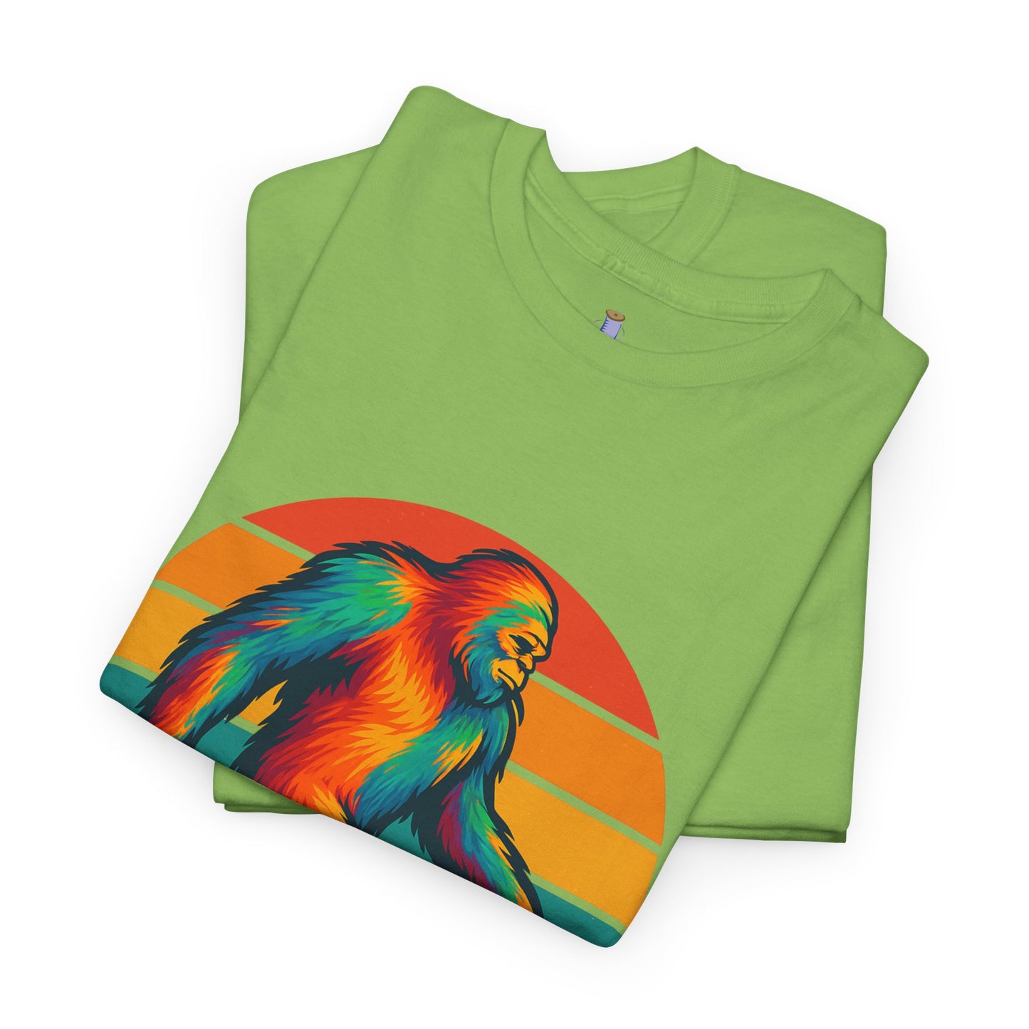 Colorful Bigfoot Unisex T-Shirt, Fun Graphic Tee for Nature Lovers, Perfect for Holidays, Festivals, Camping, Gifts