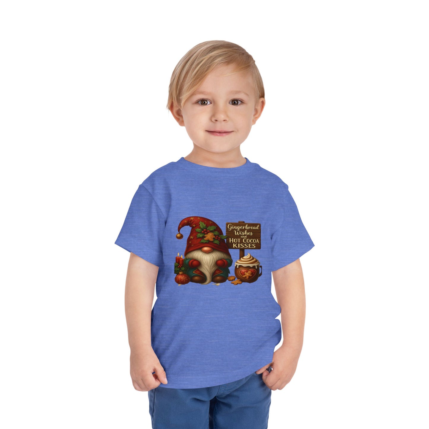 Gnome's Gingerbread Wishes Toddler Christmas Tee