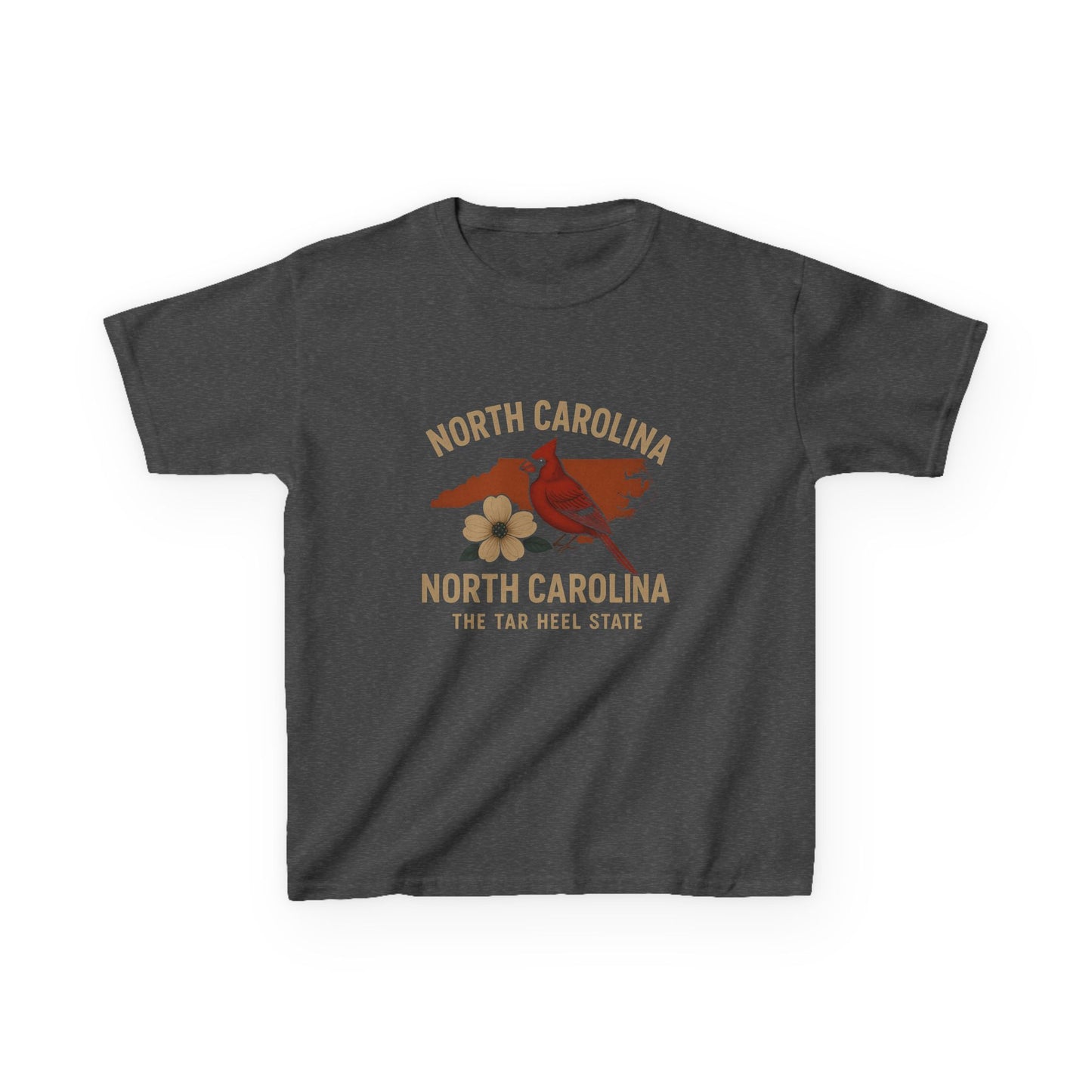 NC Cardinal & Dogwood Kids Tee - Tar Heel State
