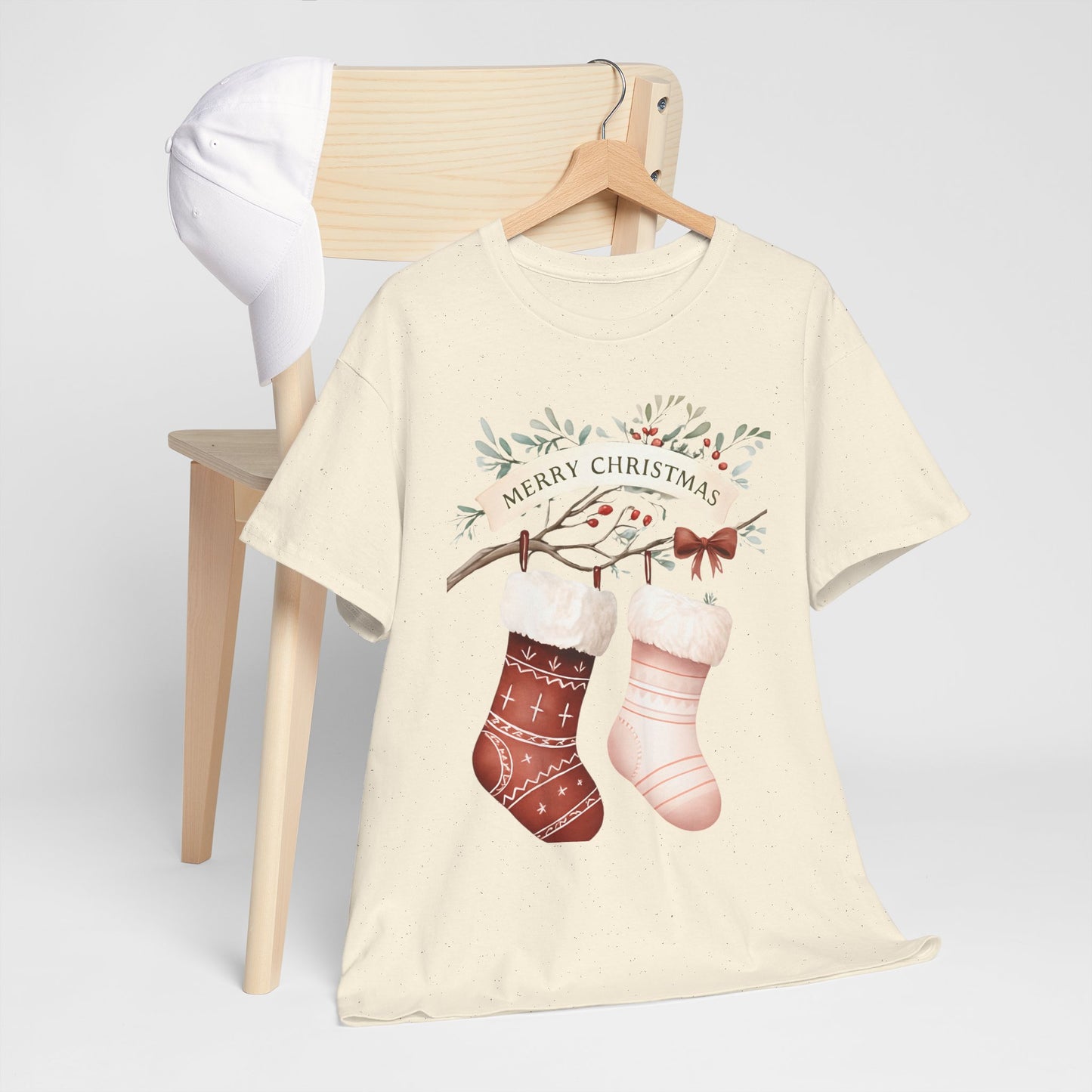 Watercolor Christmas Stocking Tee - Hope & Love
