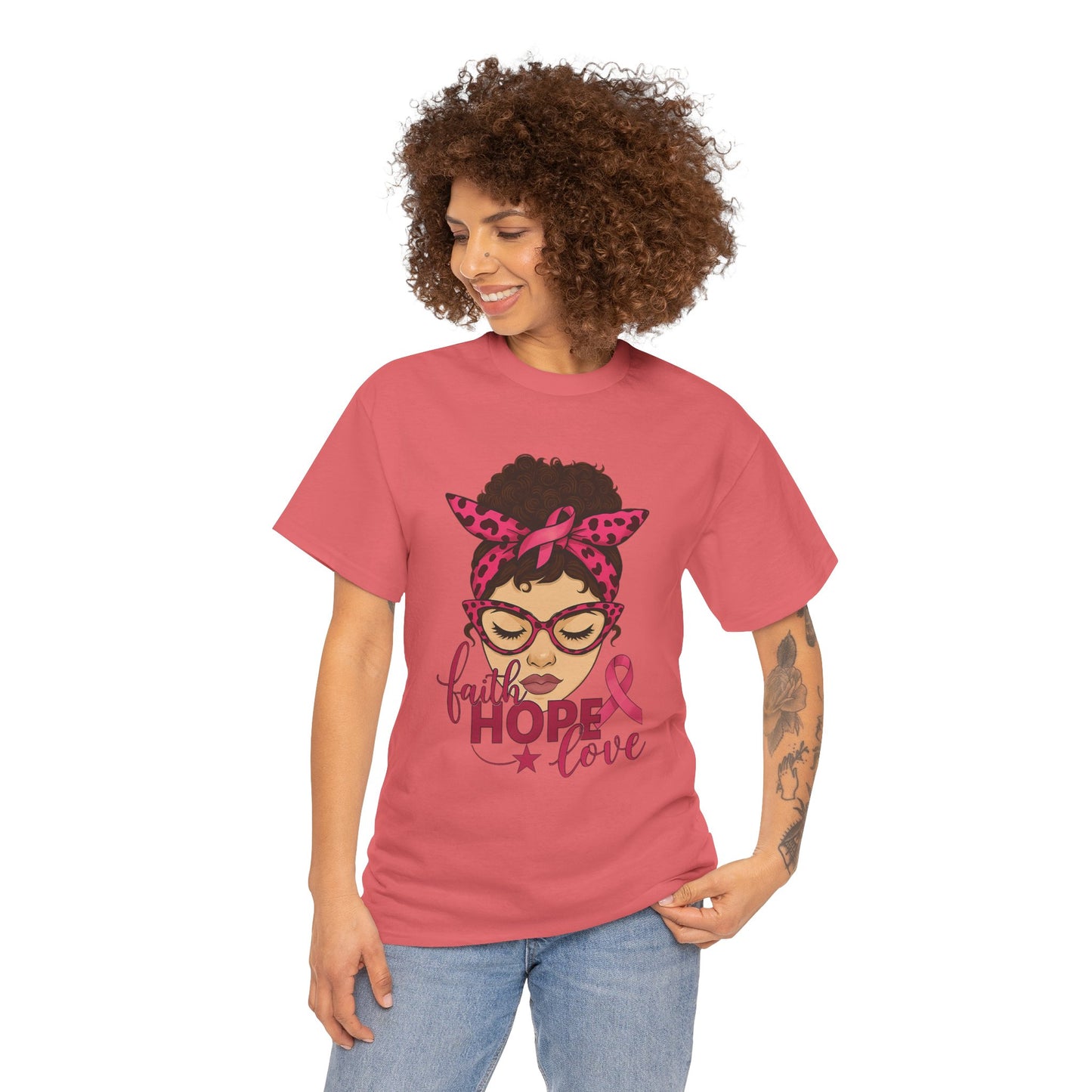 Hope, Faith, Love: Breast Cancer Awareness Tee