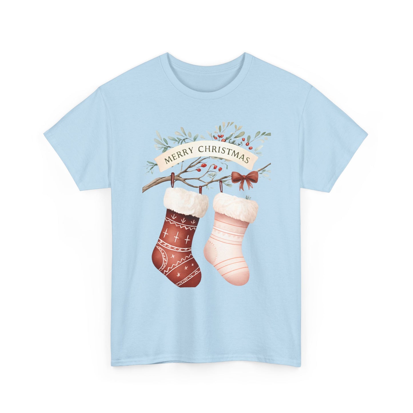 Watercolor Christmas Stocking Tee - Hope & Love