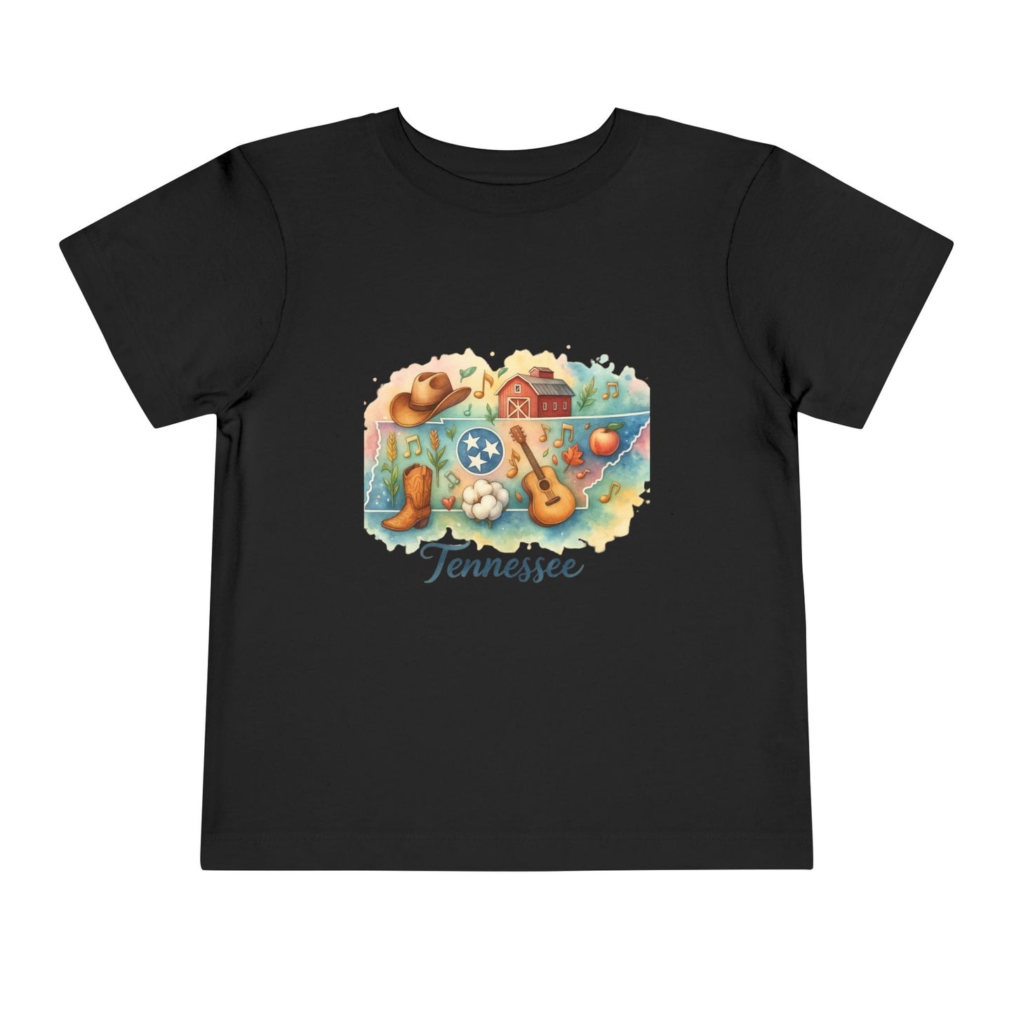 Toddler Tee Tennessee Watercolor Illustration