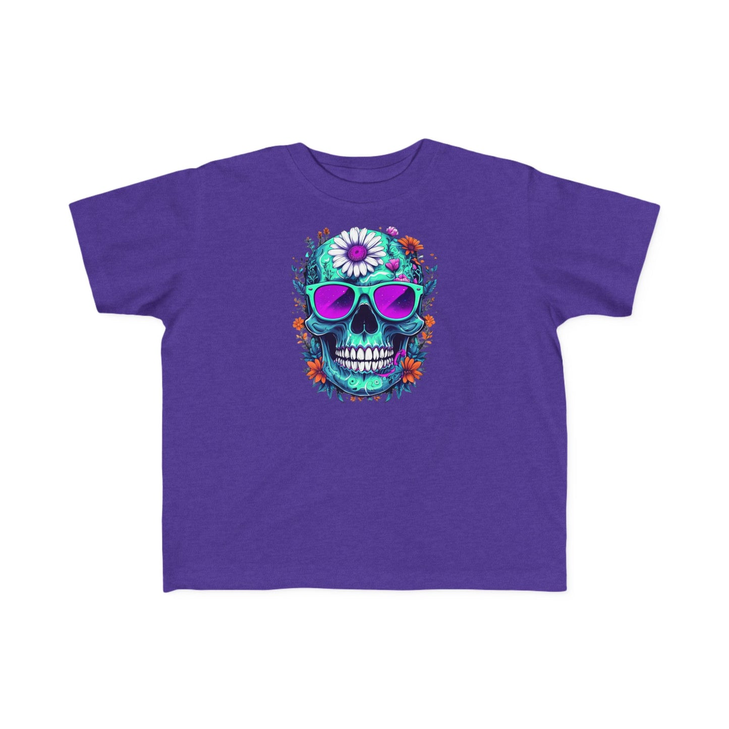Colorful Skull Toddler Tee – Fun Kids T‑Shirt for Summer, Halloween & Vacation