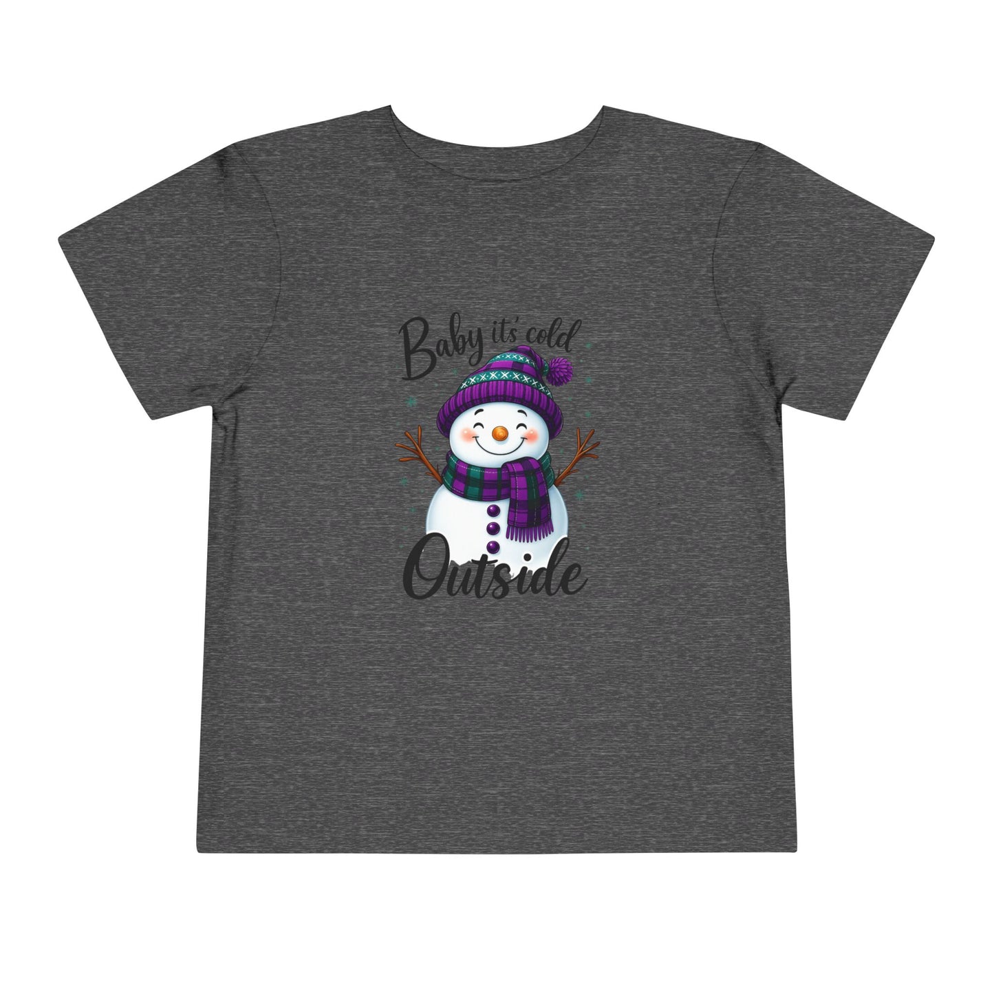 Baby It's Cold Outside Snowman Toddler Christmas Tee