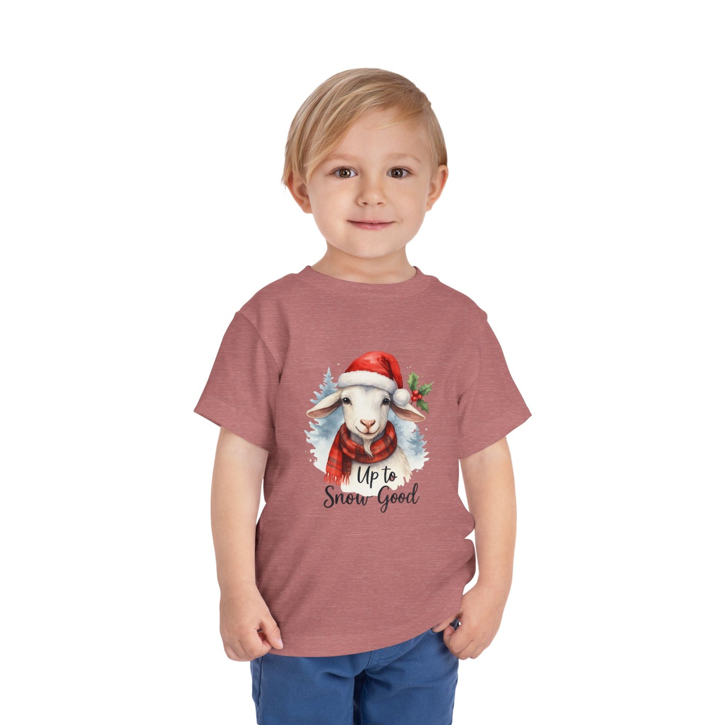 Up to Snow Good Goat Toddler Christmas Tee