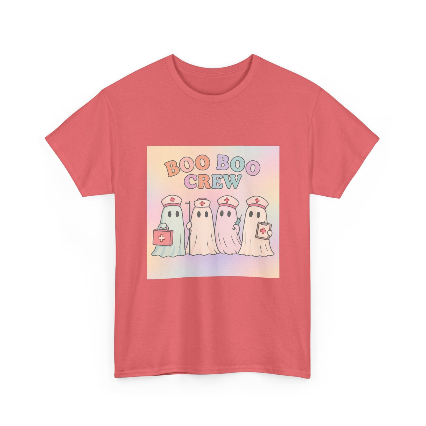 Boo Boo Crew Nurse Ghost T-Shirt – Cute Pastel Halloween Medical Tee