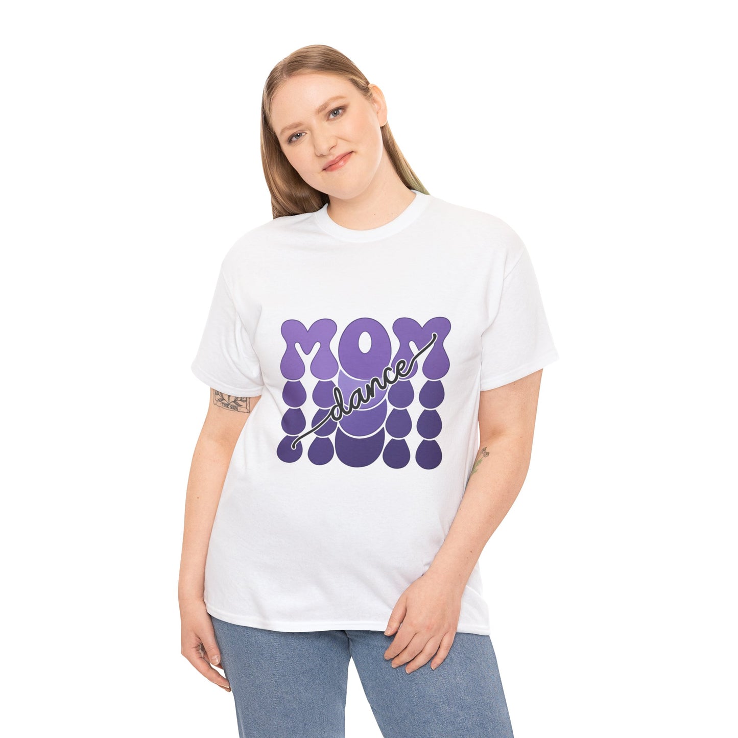 MOM Dance – Purple Letter Stage Spirit Tee