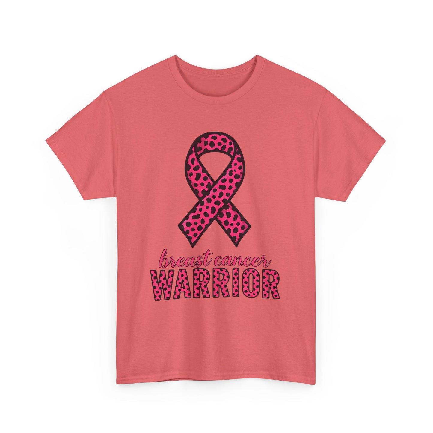 Pink Leopard Ribbon Breast Cancer Awareness Tee