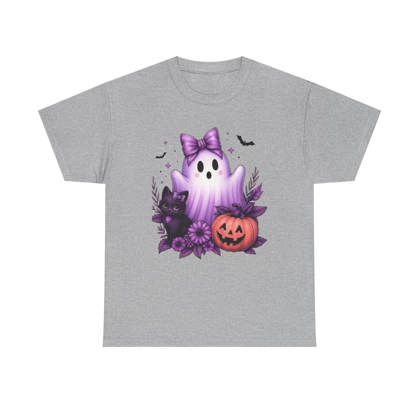Pastel Halloween Ghost Cat Tee