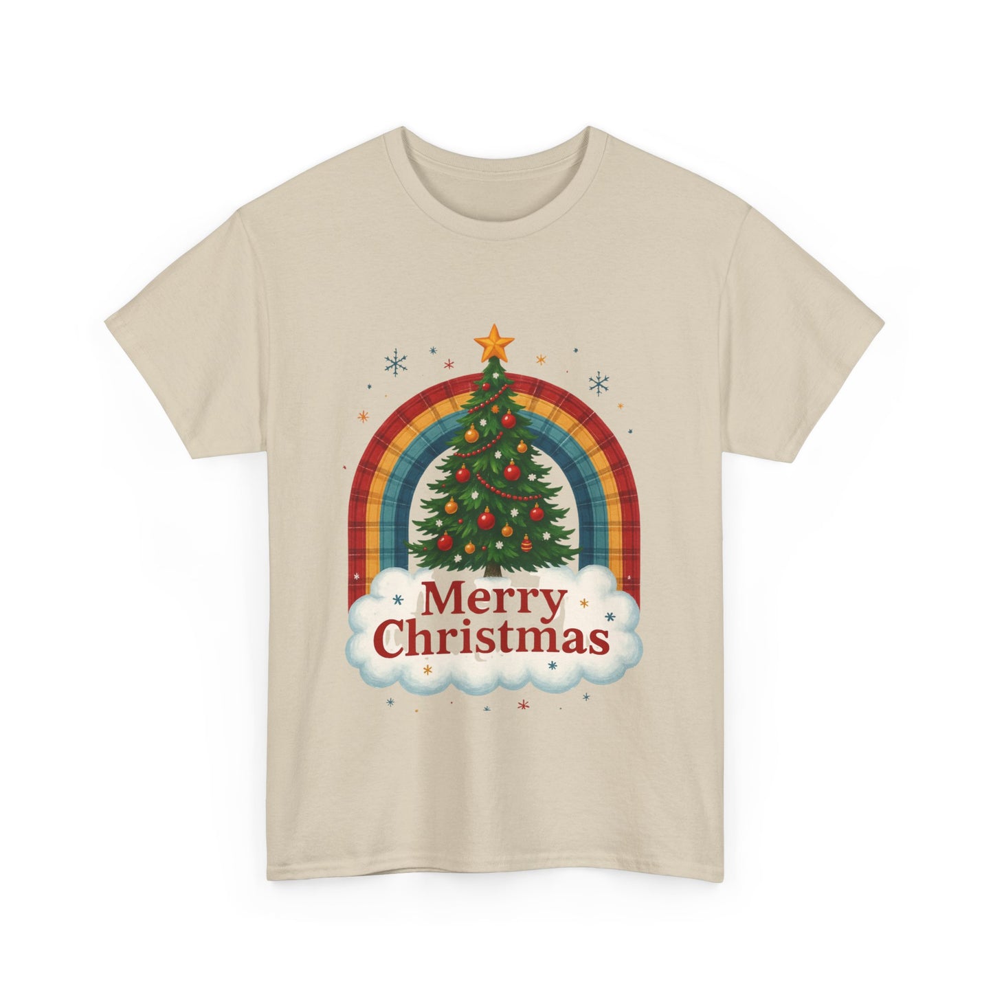 Christmas Rainbow Unisex Tee - Merry Christmas Tree