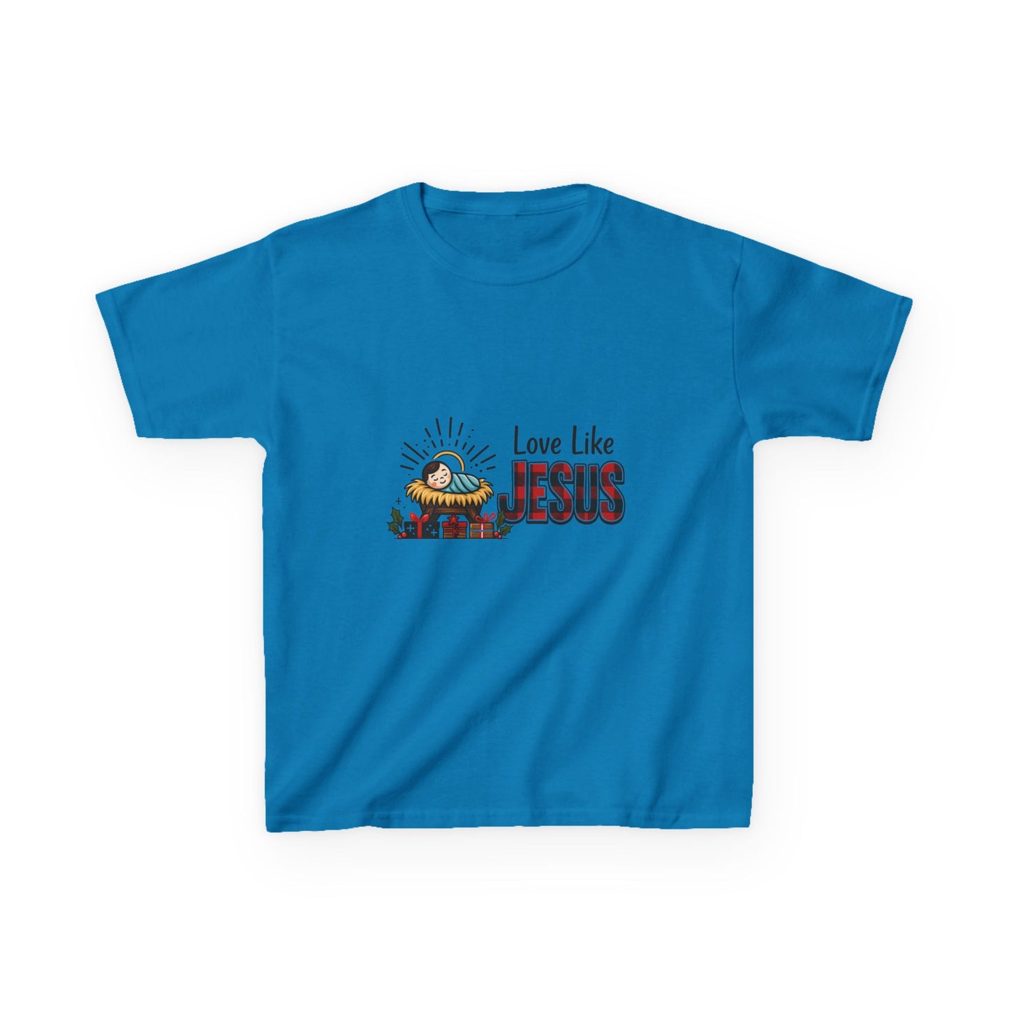 Jesus & Dino Christmas Tee: Love Like JESUS