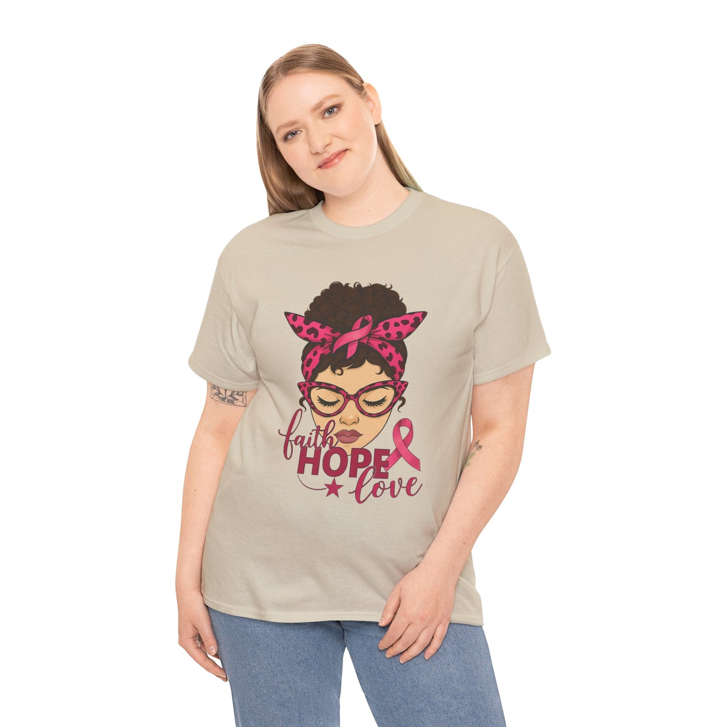 Hope, Faith, Love: Breast Cancer Awareness Tee