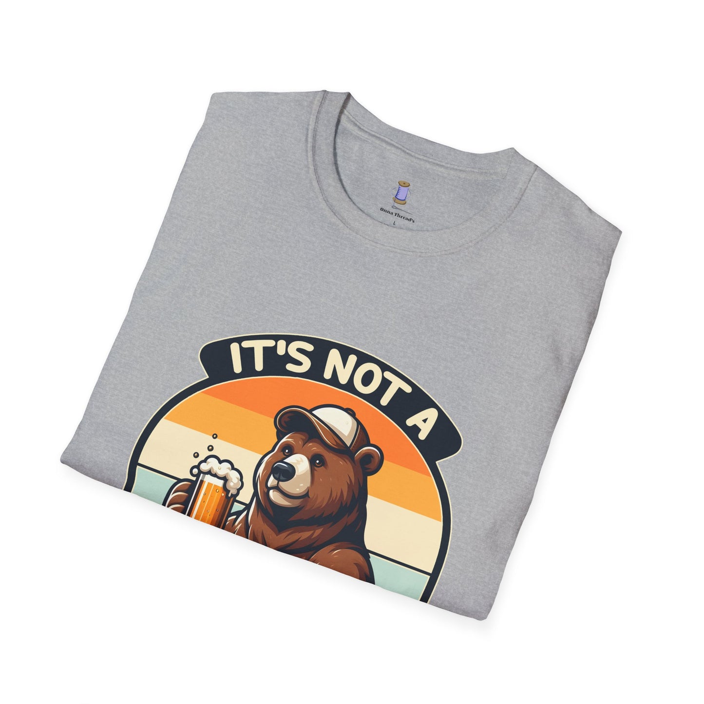 Unisex Bear Dad Bod T-Shirt, Funny Gift for Fathers, Casual Wear for Dads, Summer Tee, Gift for Father's Day, Relaxed Fit Tee