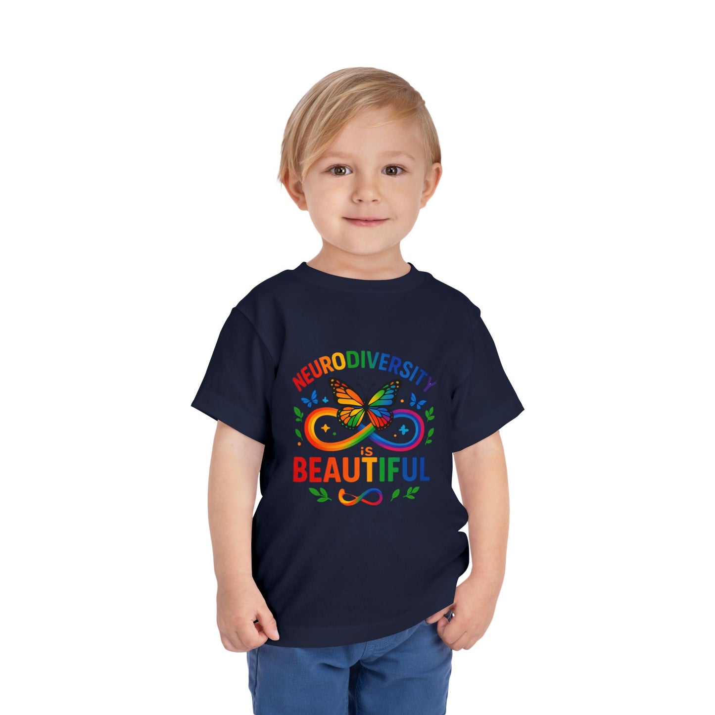 Toddler T-Shirt Colorful Butterfly Rainbow Infinity Symbol Acceptance Shirt