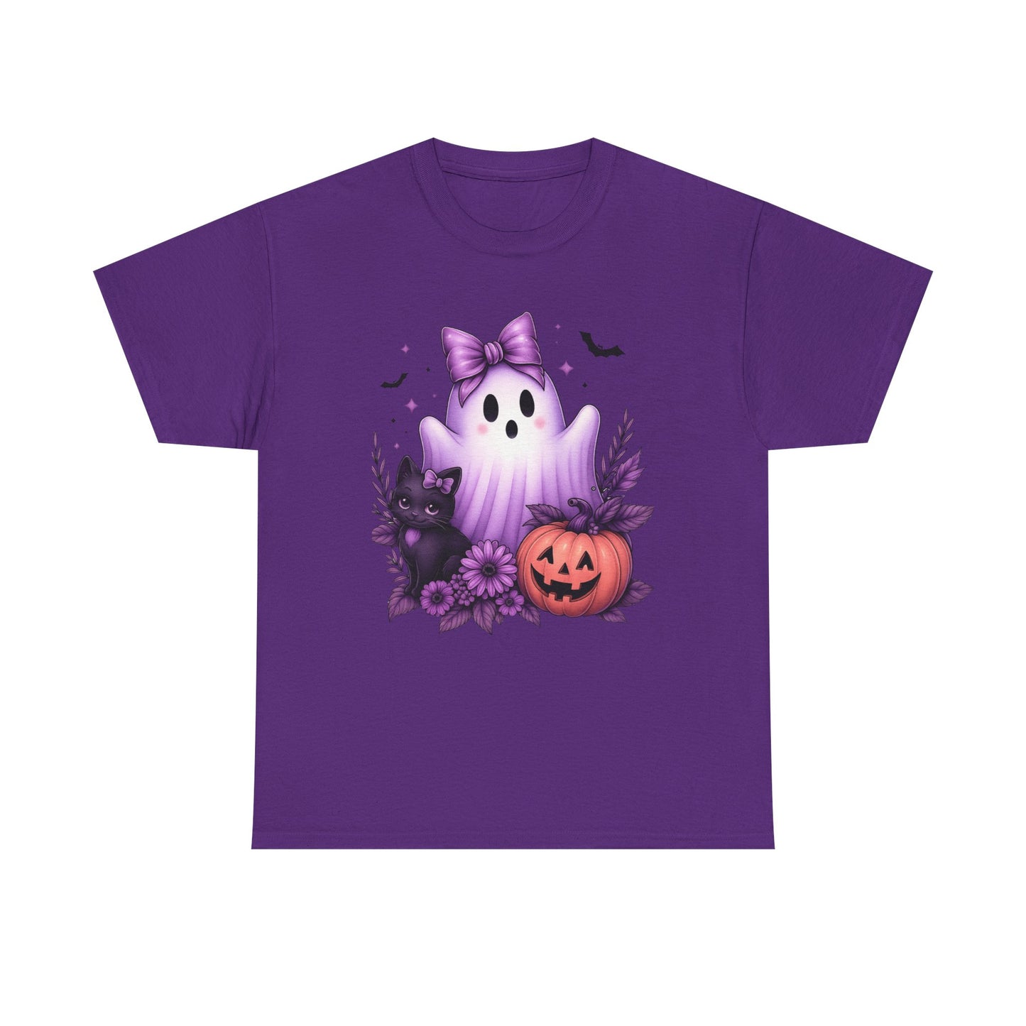 Pastel Halloween Ghost Cat Tee