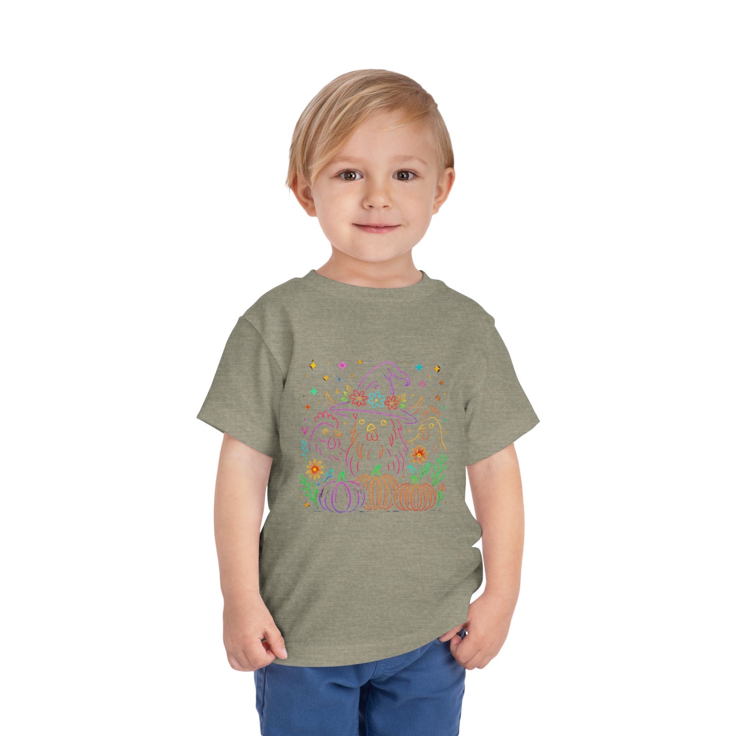 Witch Chicken Halloween Toddler Christmas Tee