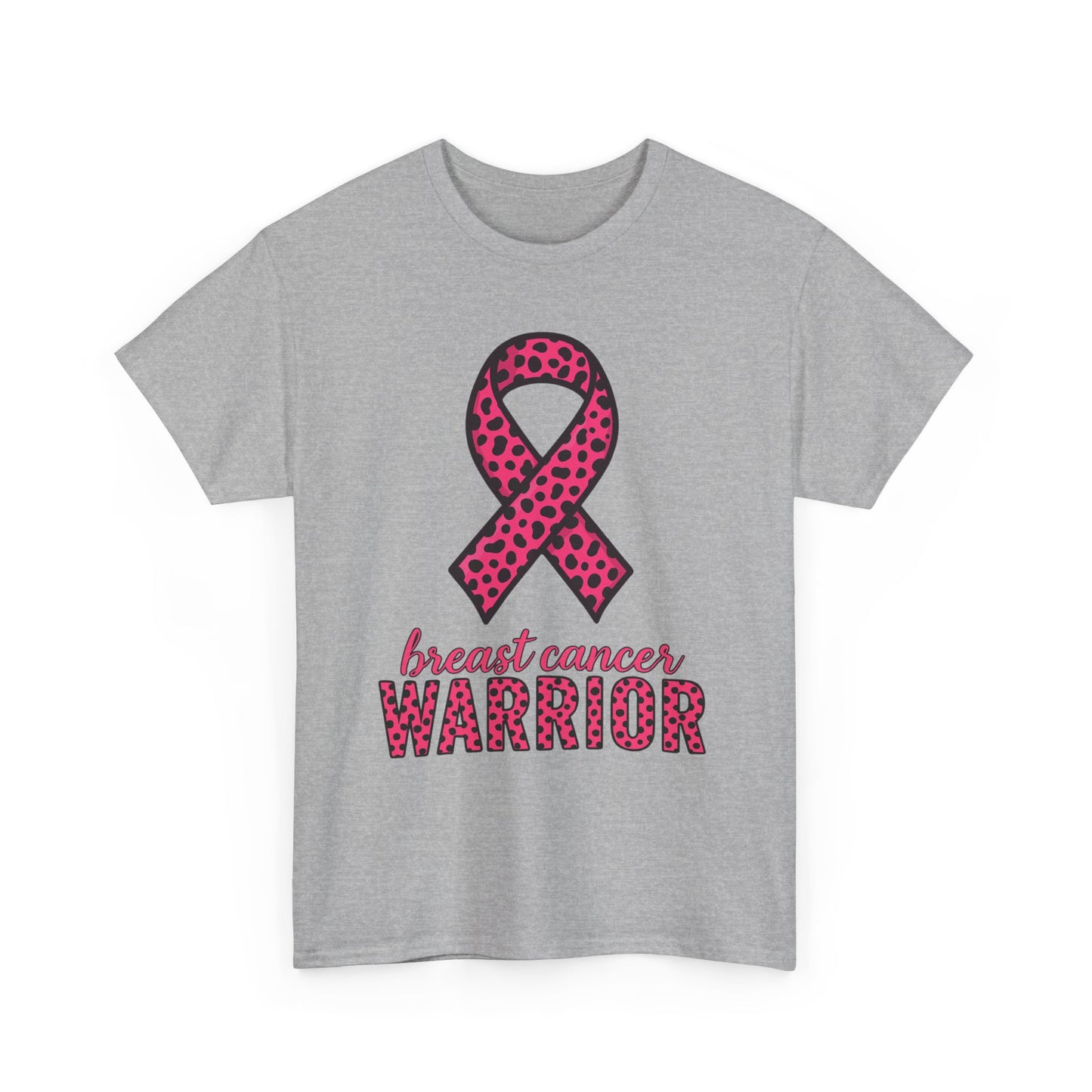 Pink Leopard Ribbon Breast Cancer Awareness Tee