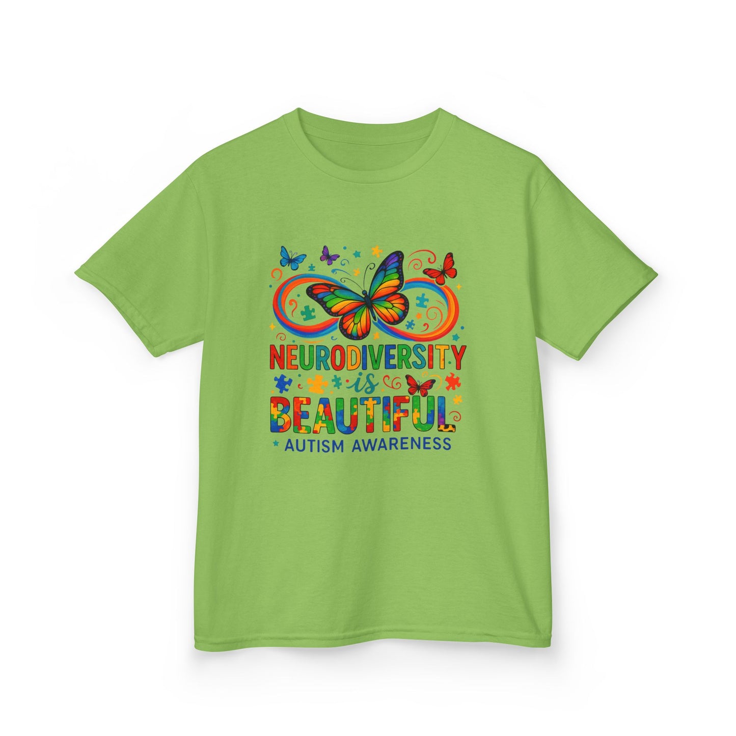 Neurodiversity Butterfly Tee - Autism Awareness Kids Shirt