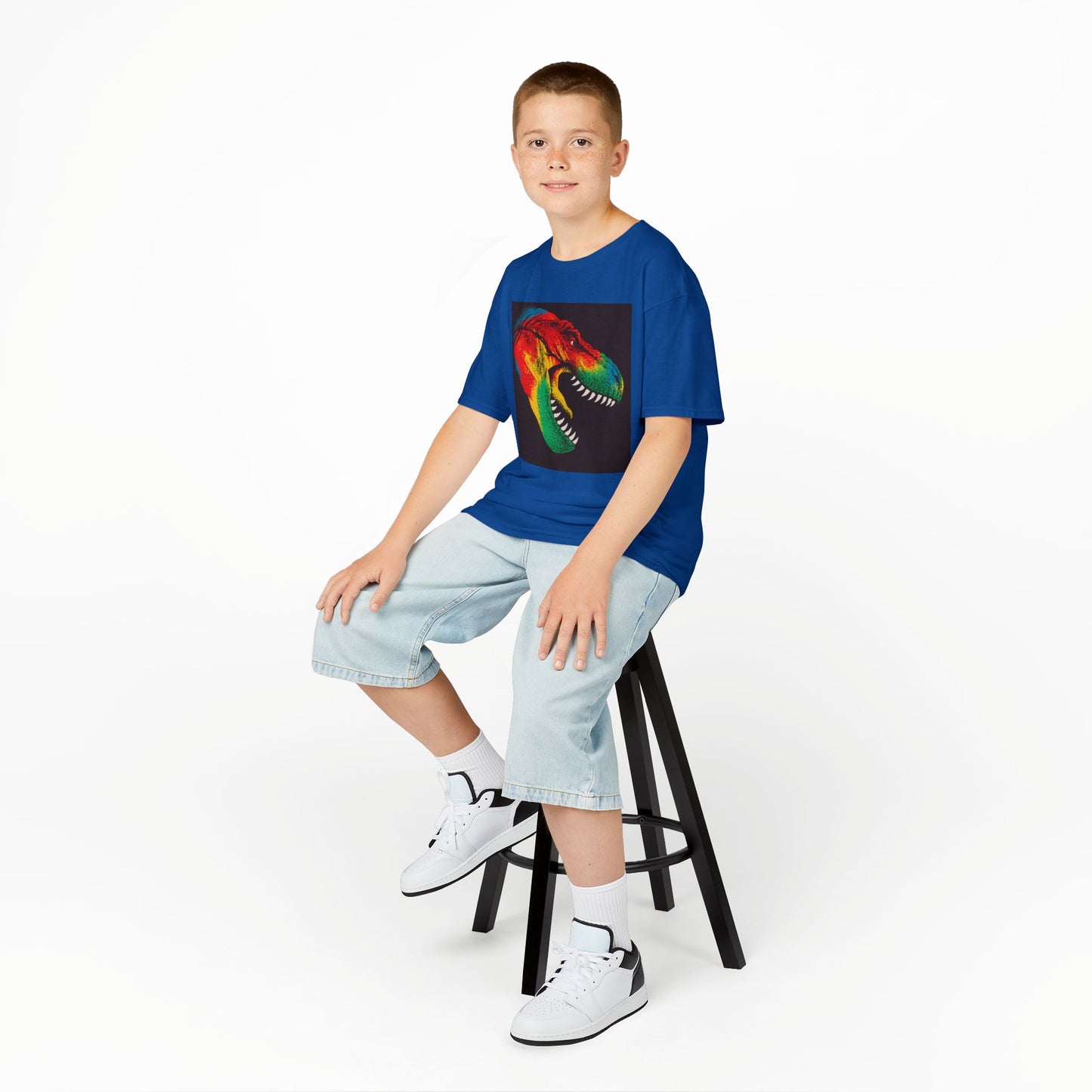 Colorful Dinosaur Kids Tee, Fun T-Shirt for Boys and Girls, Perfect for Birthdays, Playdates, Gifts, and Holiday Celebrations