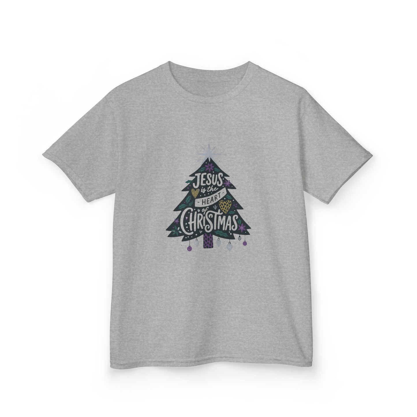 Jesus is the Heart of Christmas Tee - Dinosaur Kids Shirt