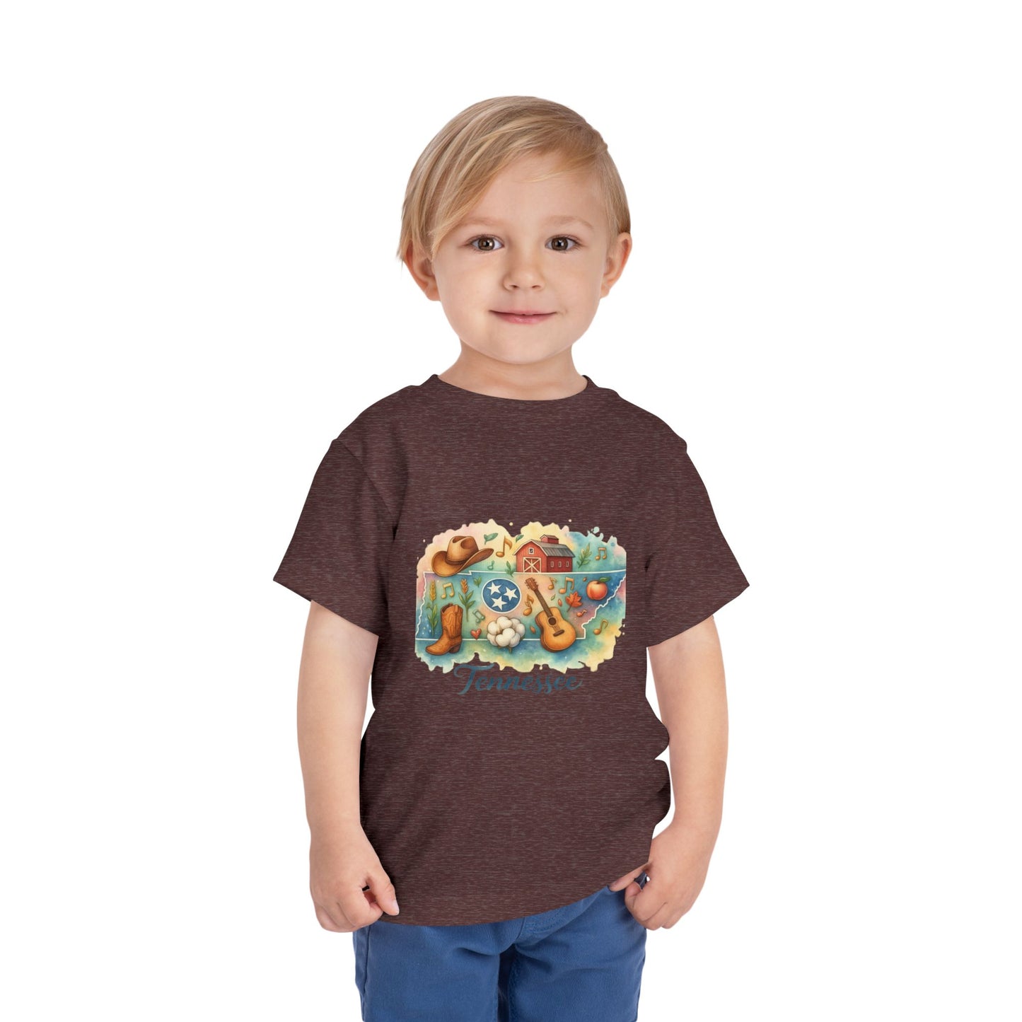 Toddler Tee Tennessee Watercolor Illustration