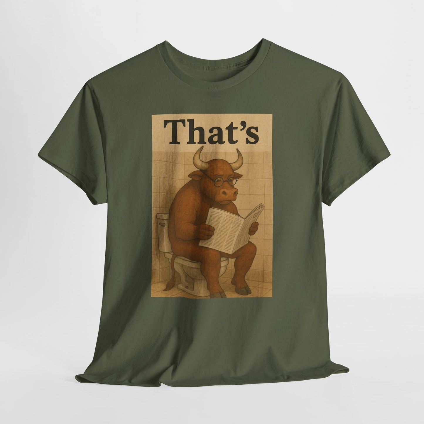Bull on Toilet Unisex Tee