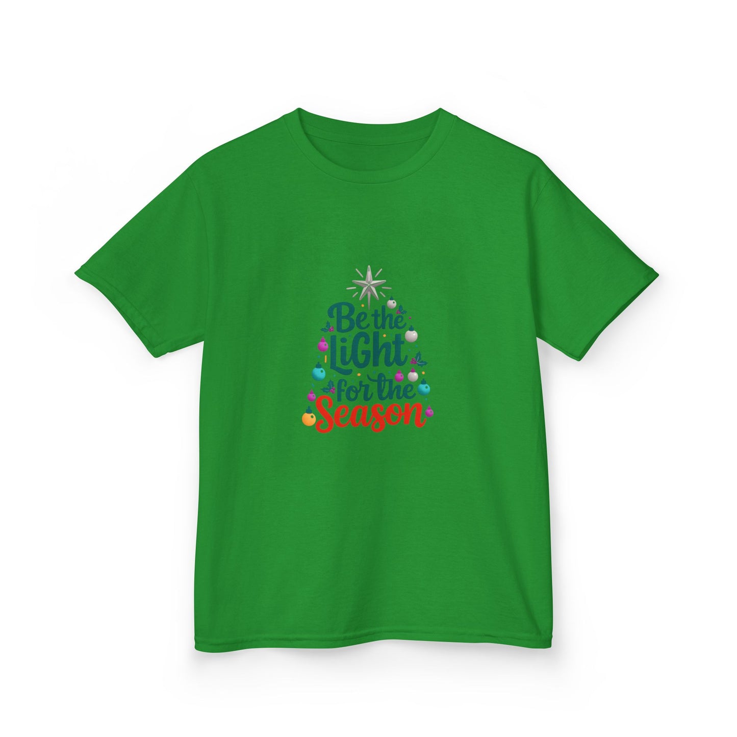 Be the LIGHT Christmas Tree Dino Kids Tee