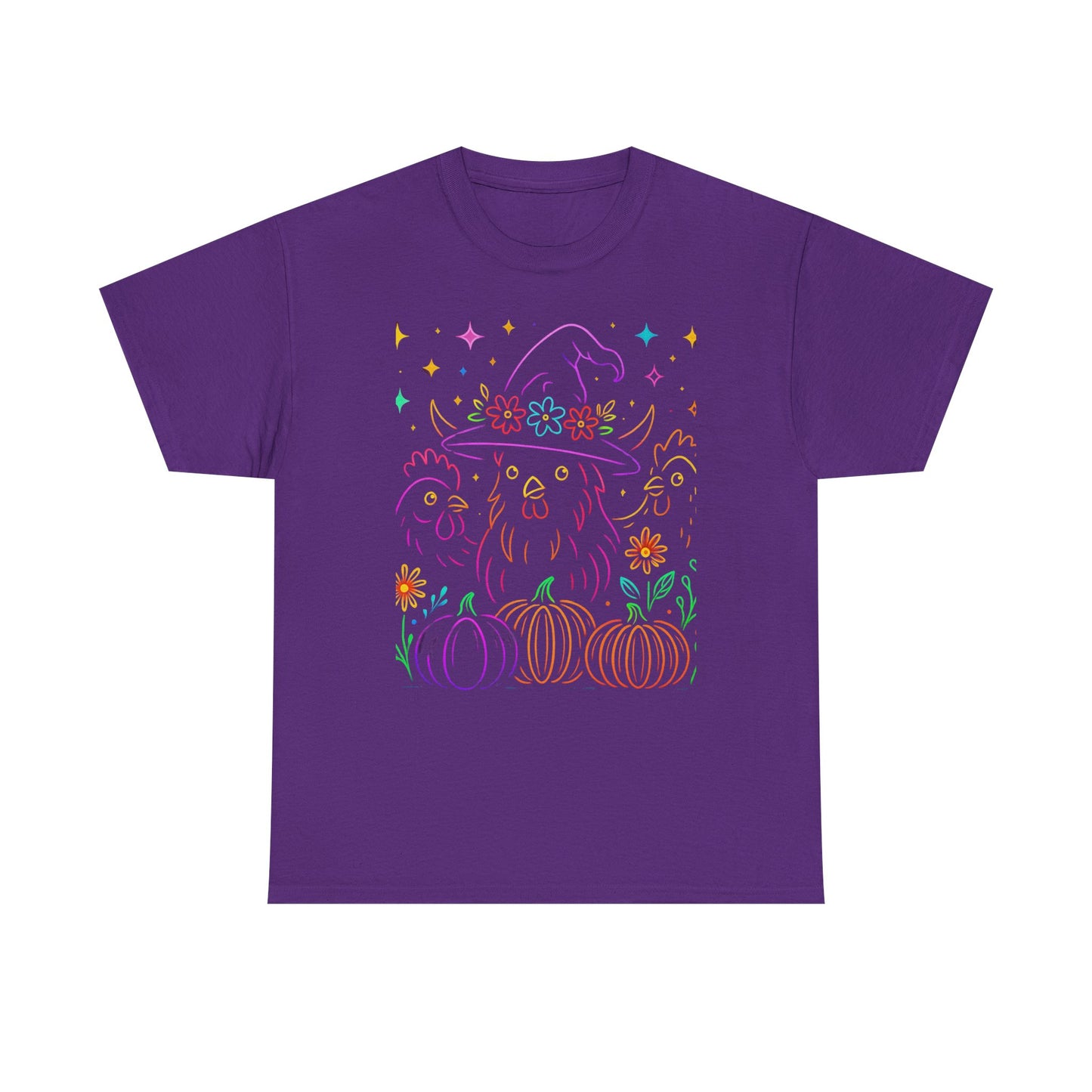 Witchy Chicken Tee – Magical Halloween Pumpkin Shirt