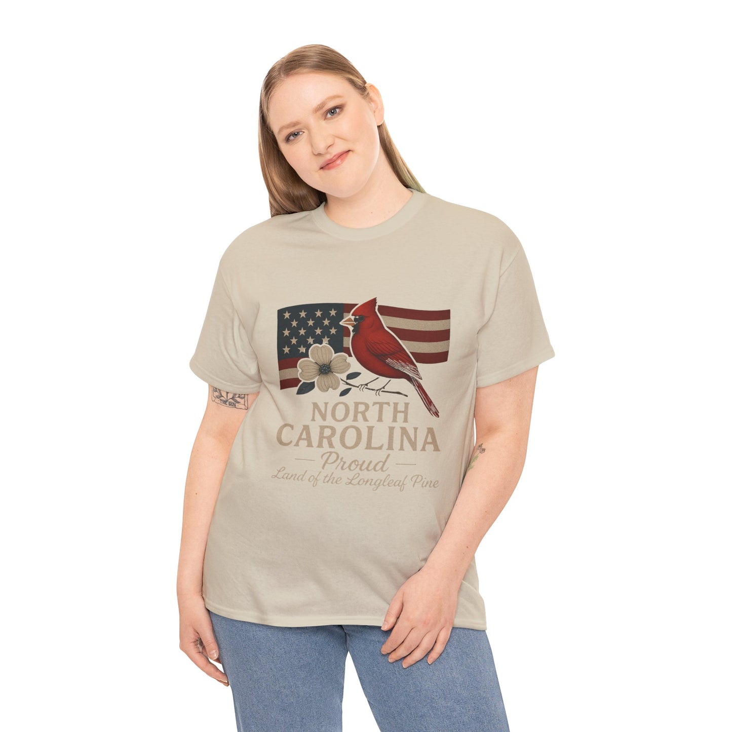 NC Pride: Cardinal, Dogwood & State Flag Tee