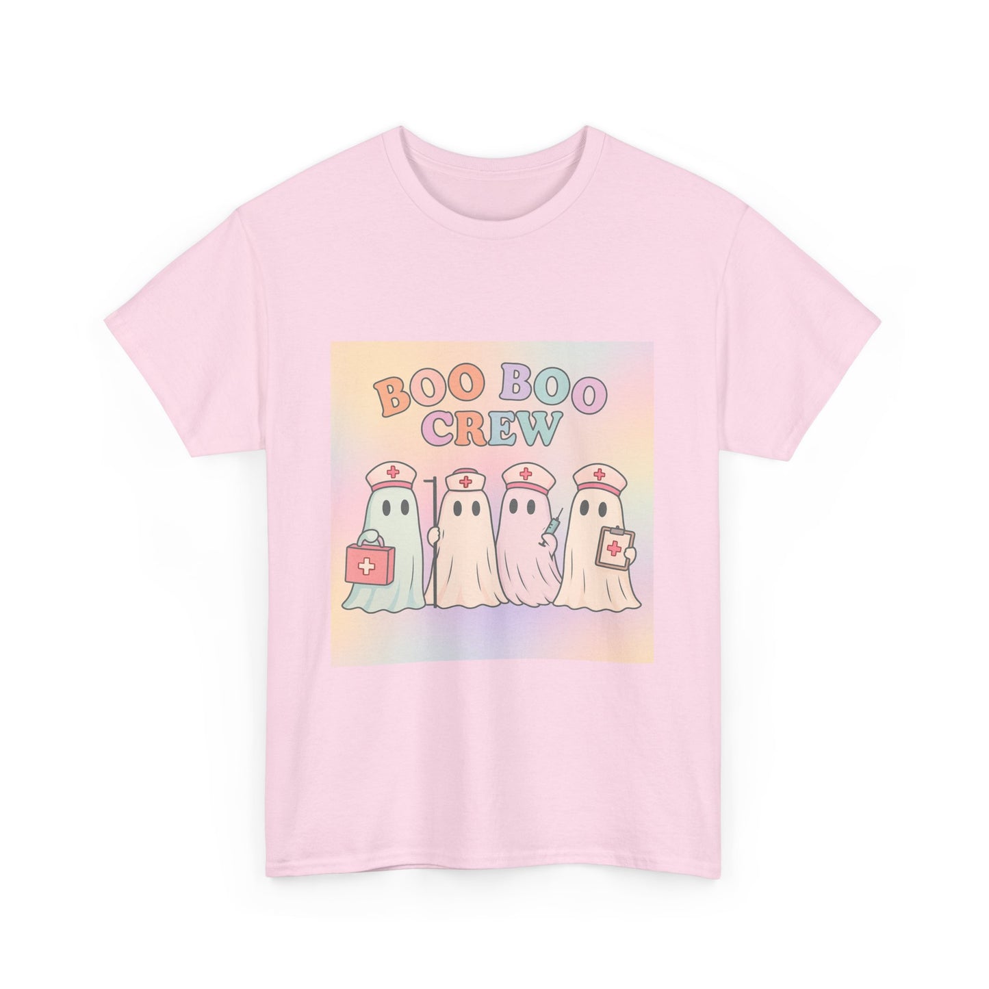 Boo Boo Crew Nurse Ghost T-Shirt – Cute Pastel Halloween Medical Tee