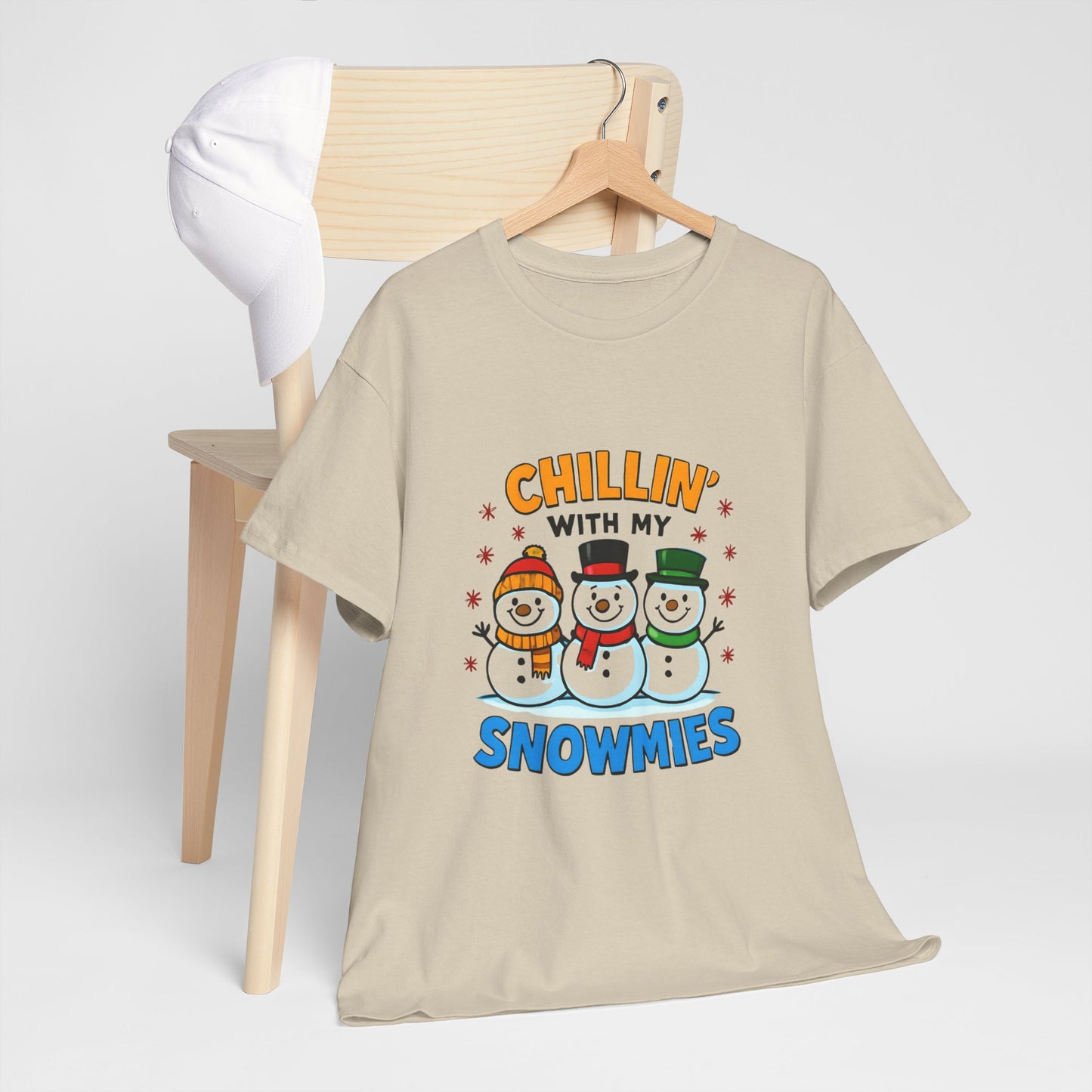 Relajándome con mis amigos de la nieve - Camiseta de concienciación sobre el cáncer
