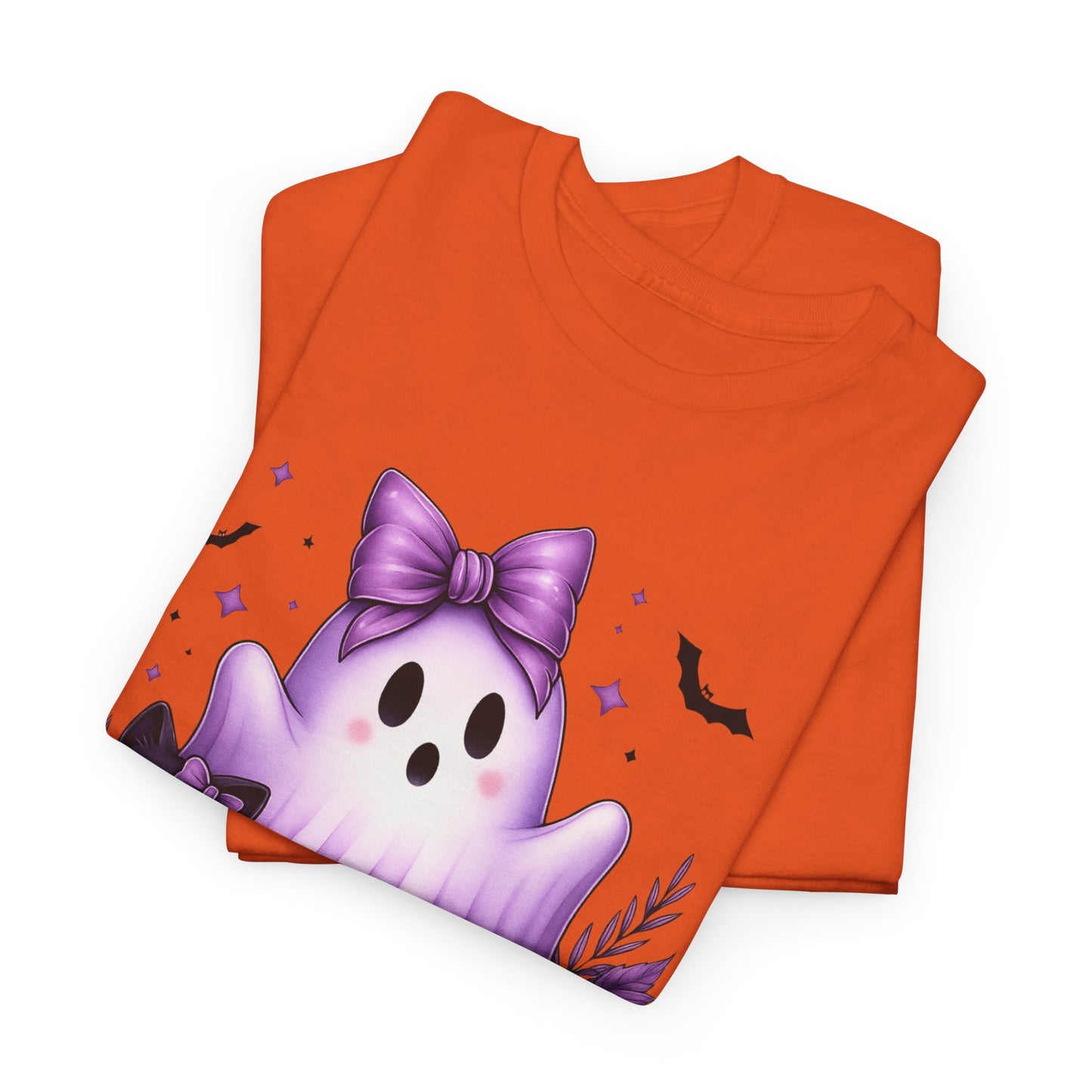 Pastel Halloween Ghost Cat Tee